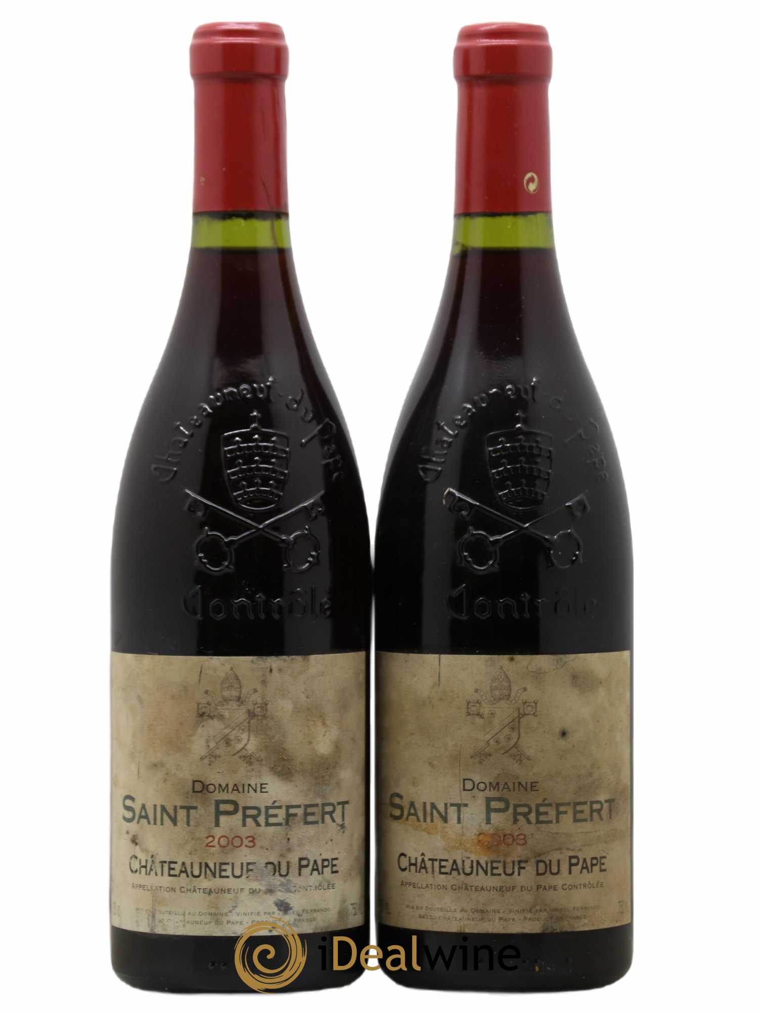 Châteauneuf-du-Pape Domaine Saint-Préfert 2003 - Lot de 2 bouteilles - 0