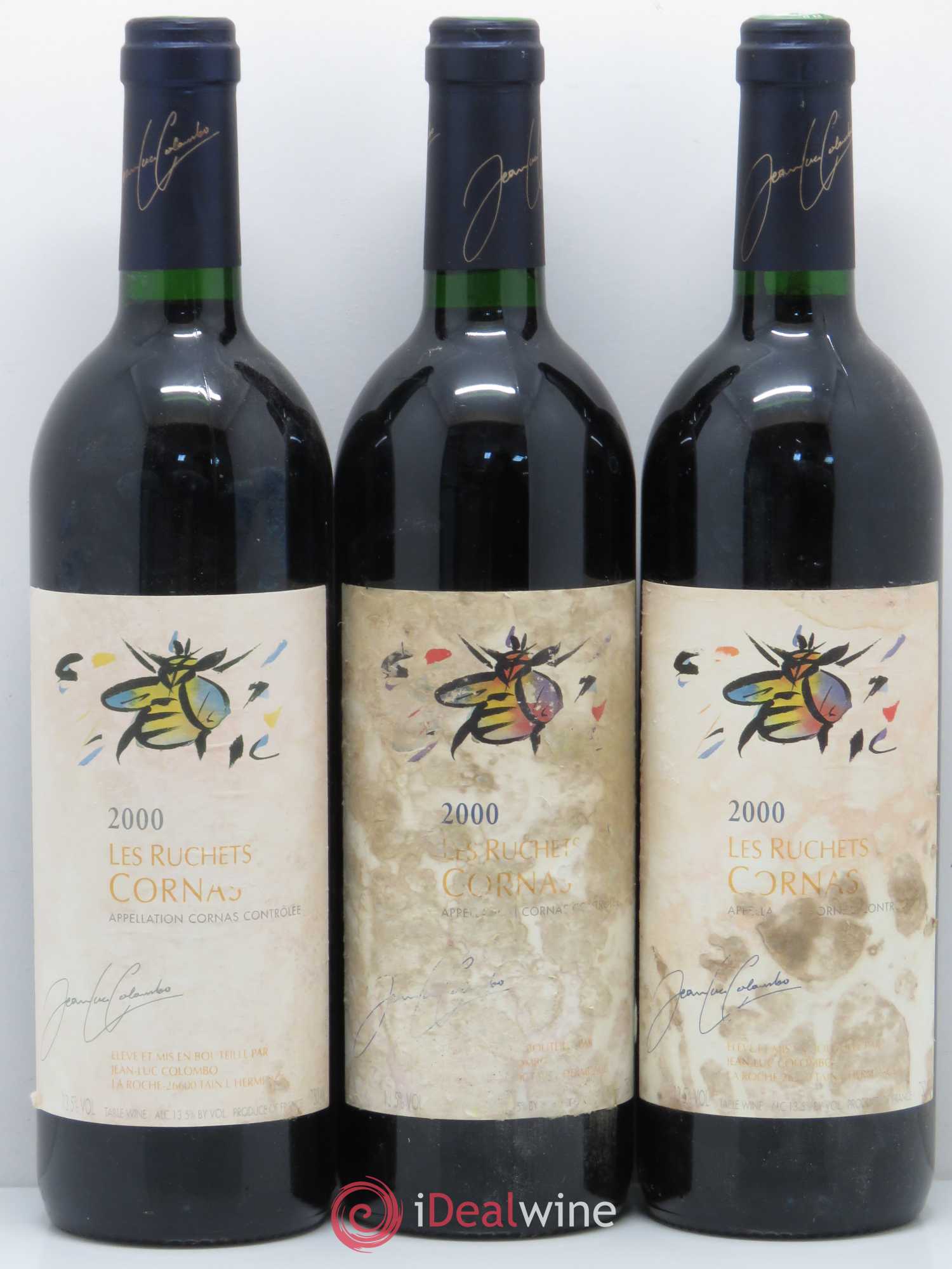 Cornas les Ruchets Jean-Luc Colombo 2000 - Lot de 3 bouteilles - 0