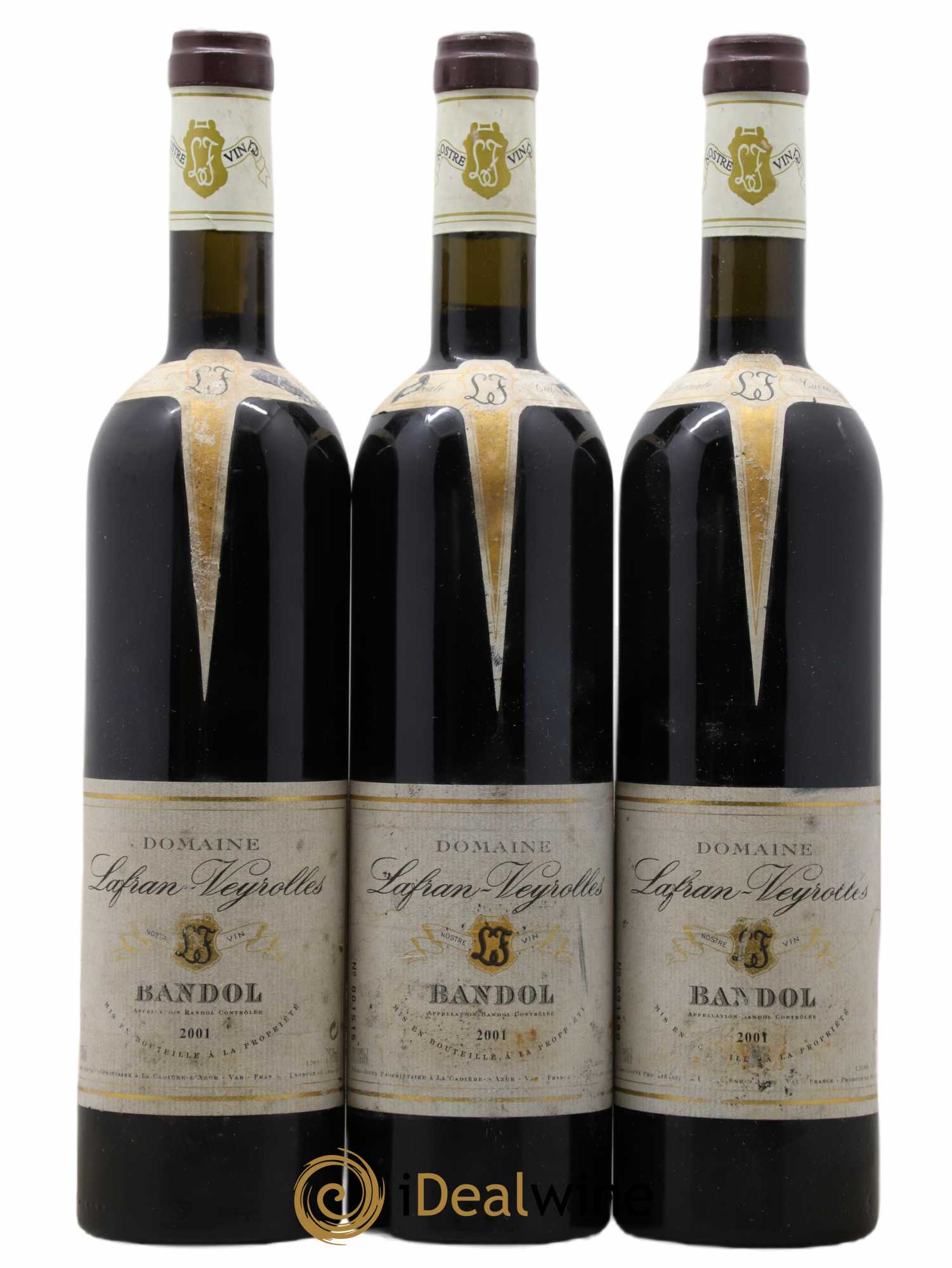 Bandol Cuvée spéciale Lafran-Veyrolles 2001 - Lot de 3 bouteilles - 0