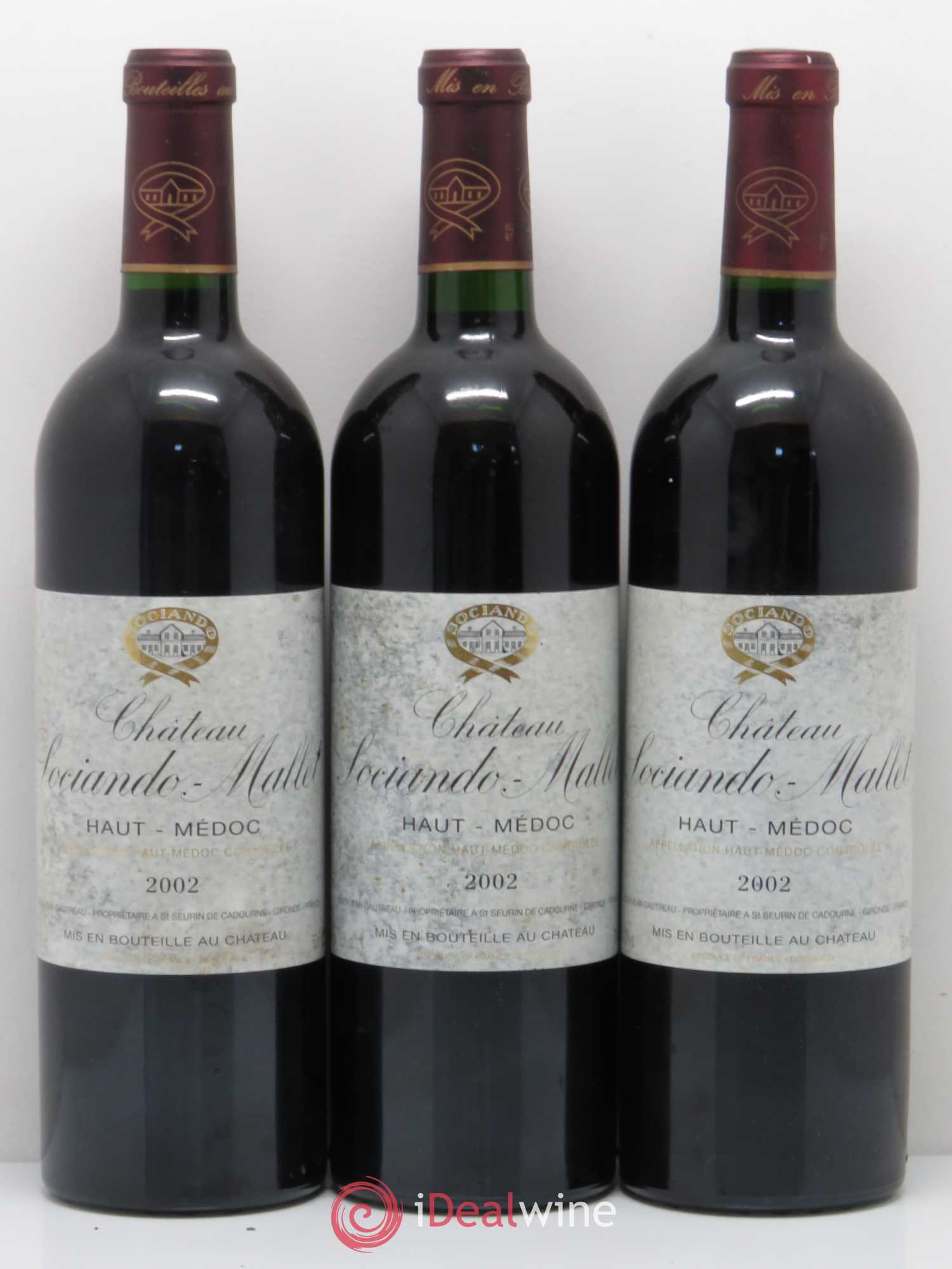 Château Sociando Mallet 2002 - Lot de 6 bouteilles - 2