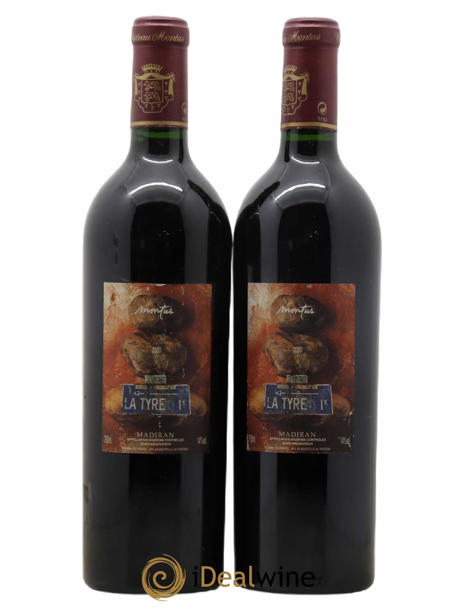 Madiran Château Montus-La Tyre Alain Brumont 2000 - Lot de 2 bouteilles - 0