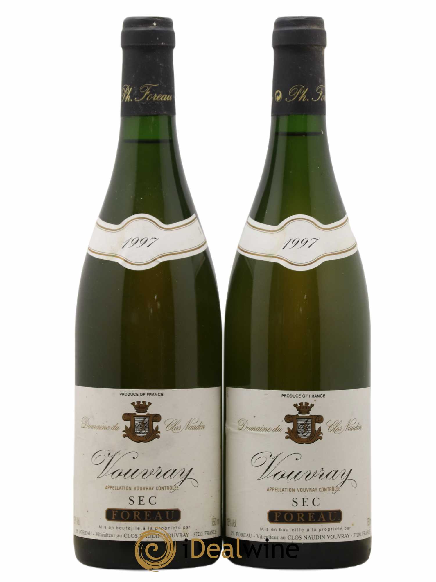 Vouvray Sec Clos Naudin - Philippe Foreau 1997 - Lot de 2 bouteilles - 0