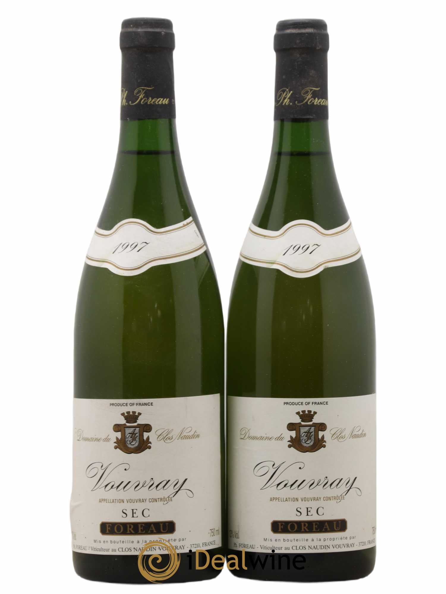 Vouvray Sec Clos Naudin - Philippe Foreau 1997 - Lot de 2 bouteilles - 0