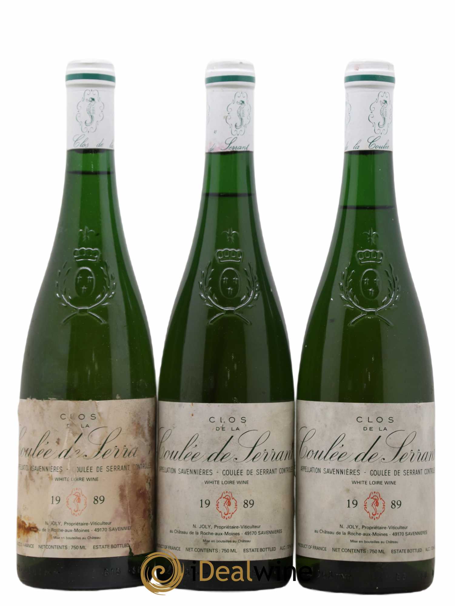 Savennières Clos de la Coulée de Serrant Vignobles de la Coulée de Serrant - Nicolas Joly 1989 - Lot de 3 bouteilles - 0