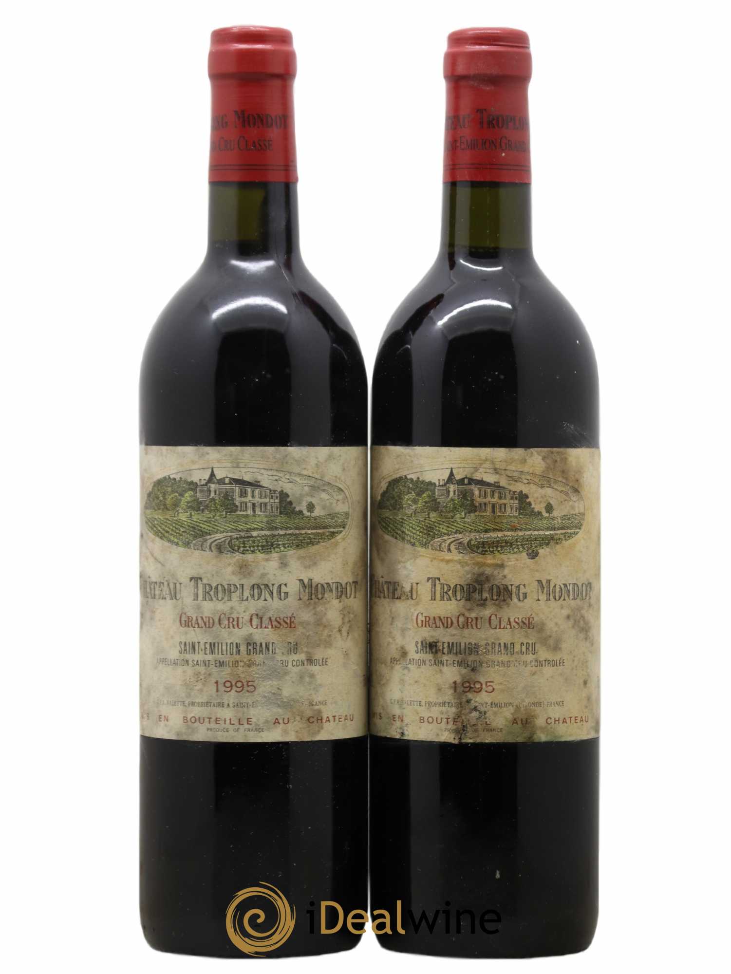 Château Troplong Mondot 1er Grand Cru Classé B 1995 - Lot de 2 bouteilles - 0