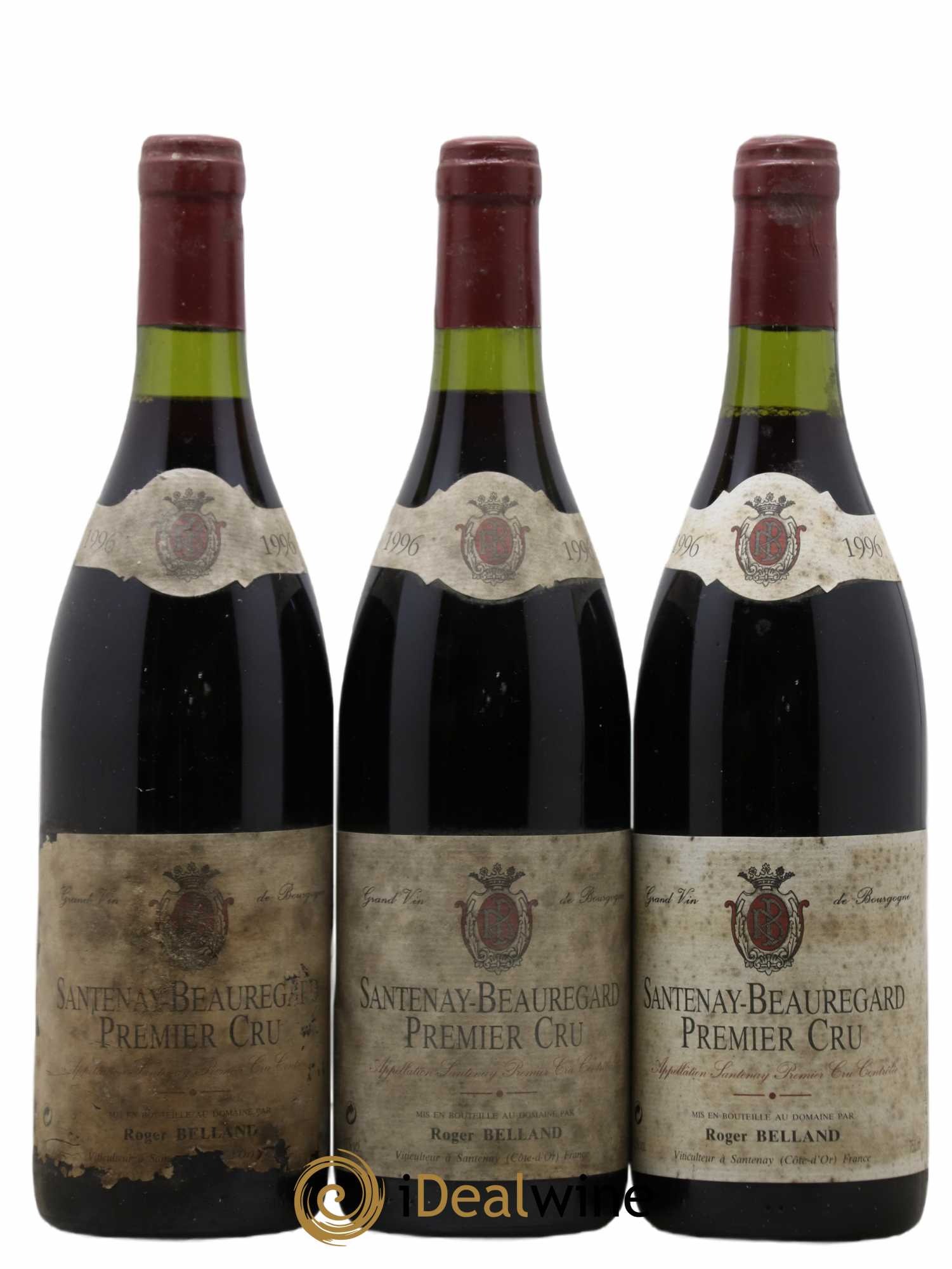 Santenay 1er Cru Beauregard Domaine Roger Belland 1996 - Lot de 3 bouteilles - 0