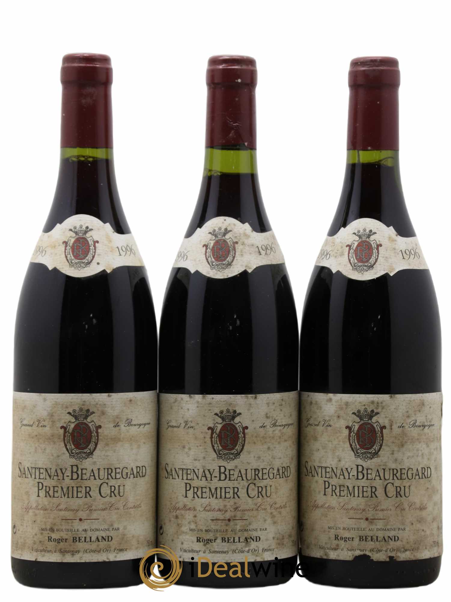 Santenay 1er Cru Beauregard Domaine Roger Belland 1996 - Lot de 3 bouteilles - 0