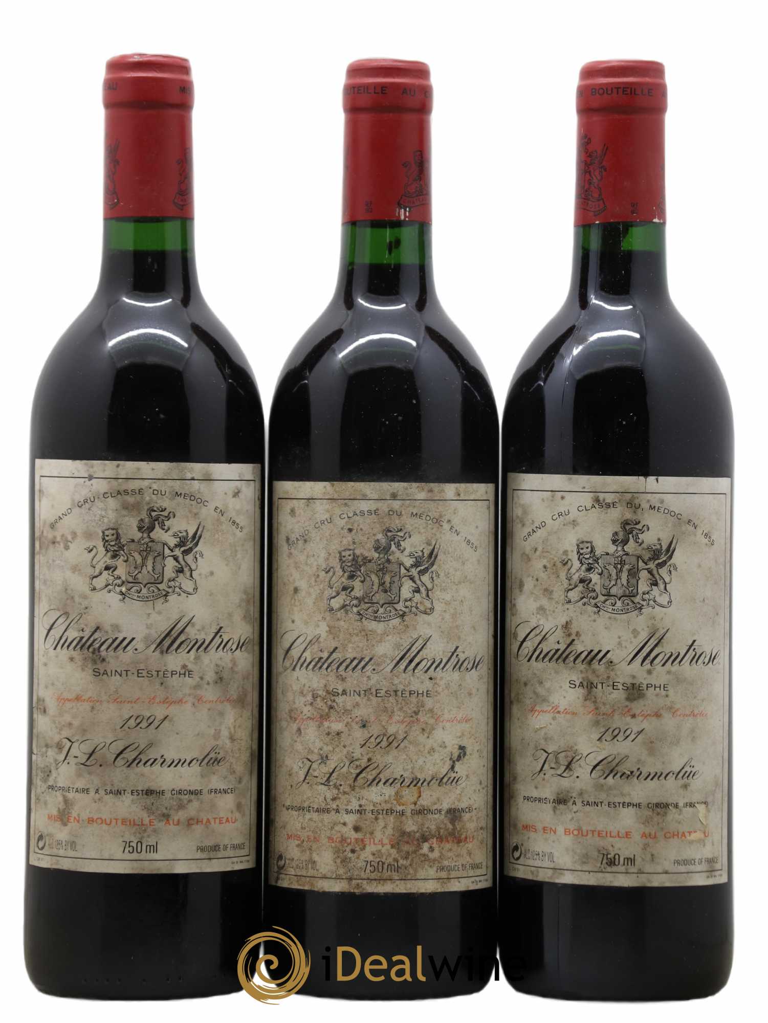 Château Montrose 2ème Grand Cru Classé 1991 - Lot de 3 bouteilles - 0