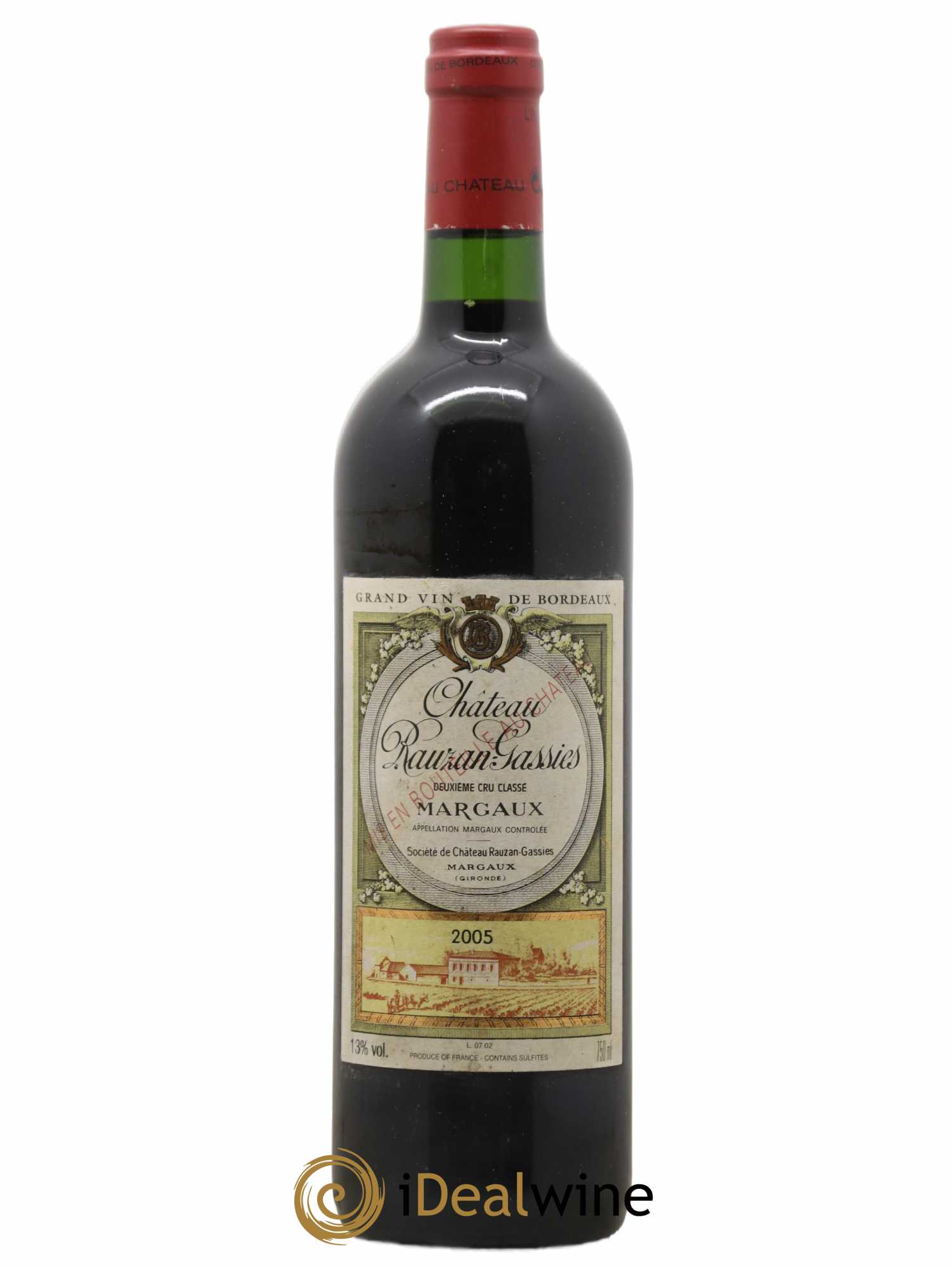 Château Rauzan-Gassies 2ème Grand Cru Classé 2005 - Lot de 1 bouteille - 0