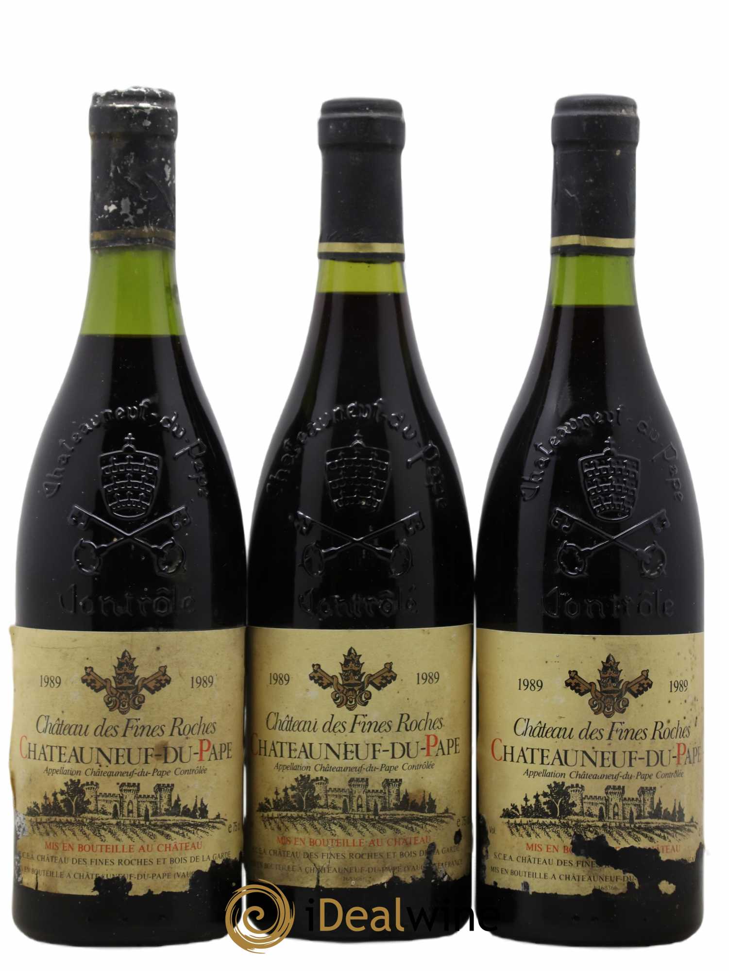 Châteauneuf-du-Pape Château des Fines Roches 1989 - Lot de 3 bouteilles - 0
