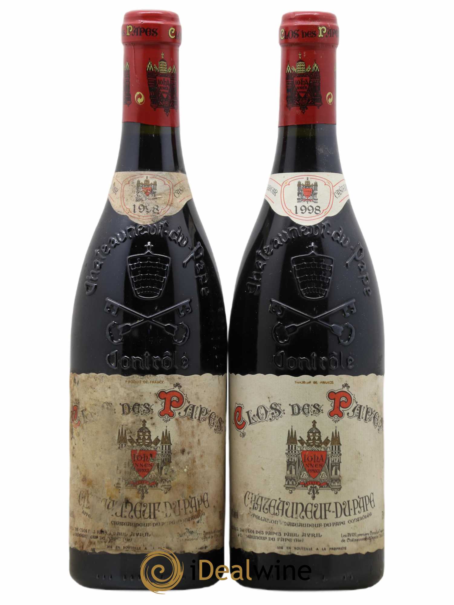 Châteauneuf-du-Pape Clos des Papes - Paul Avril 1998 - Lot de 2 bouteilles - 0