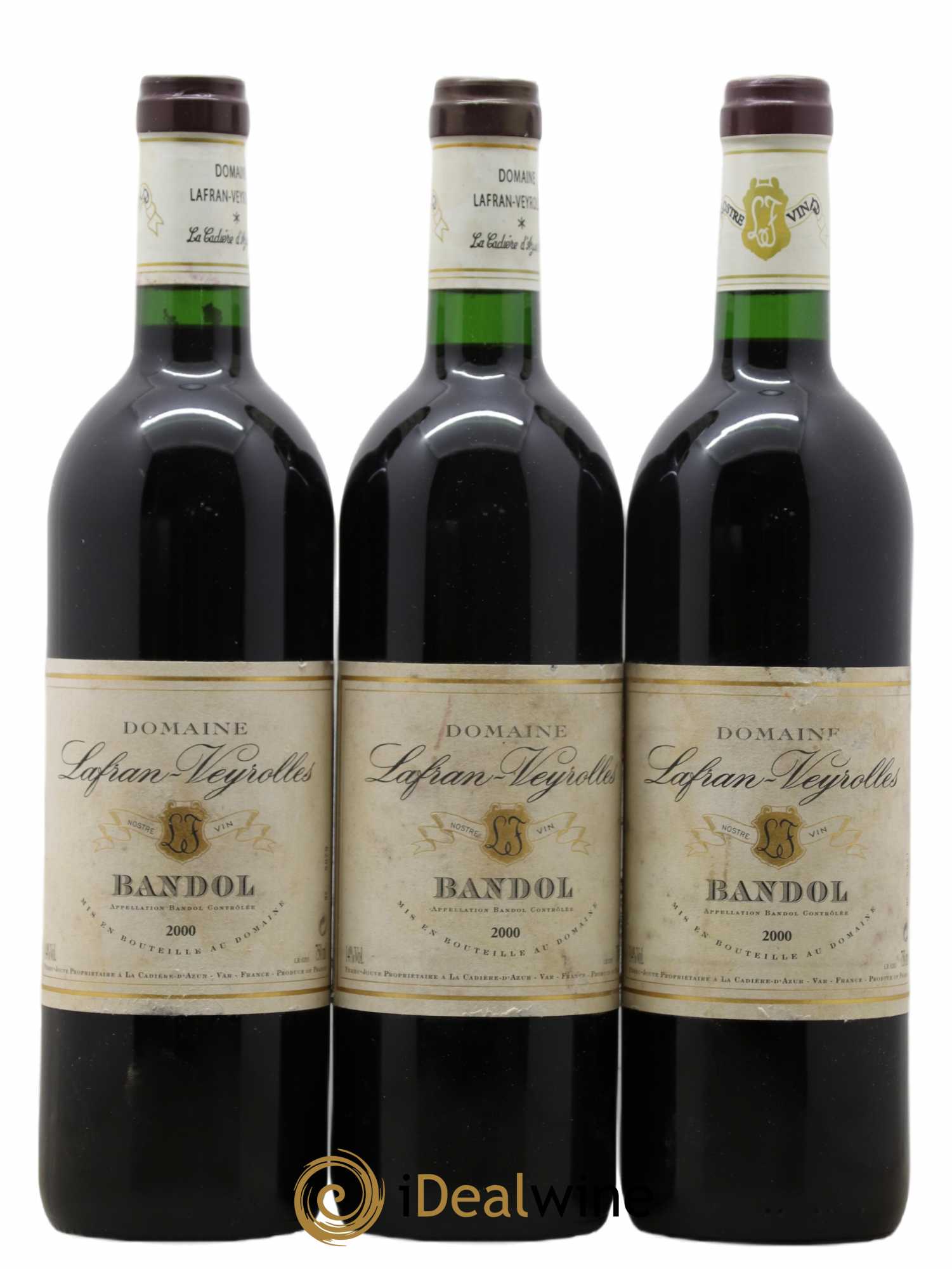 Bandol Lafran-Veyrolles 2000 - Lot de 3 bouteilles - 0