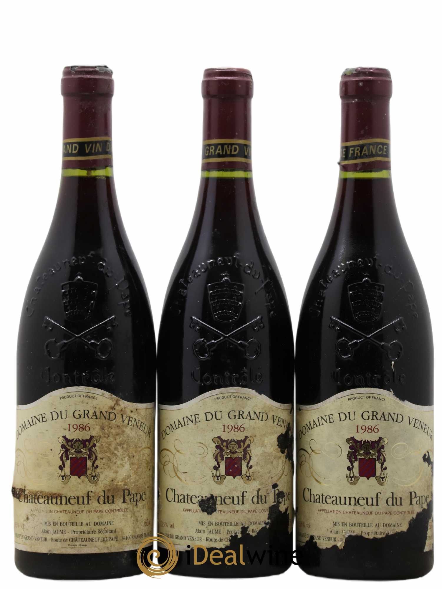 Châteauneuf-du-Pape Domaine Du Grand Veneur 1986 - Lot de 3 bouteilles - 0