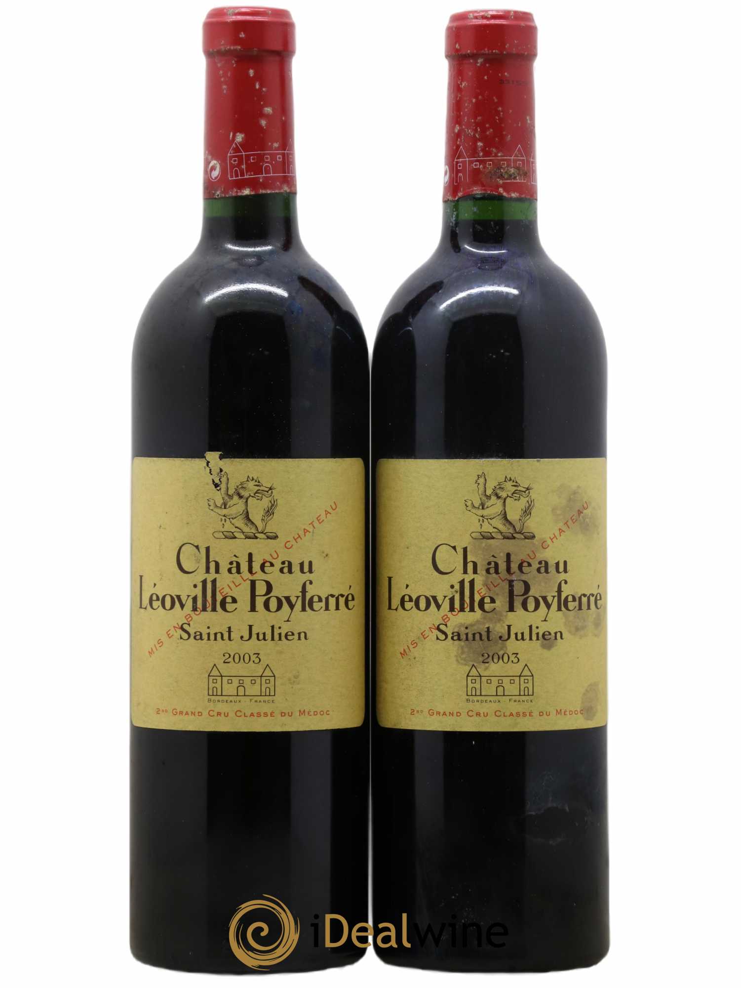 Château Léoville Poyferré 2ème Grand Cru Classé 2003 - Lot de 2 bouteilles - 0