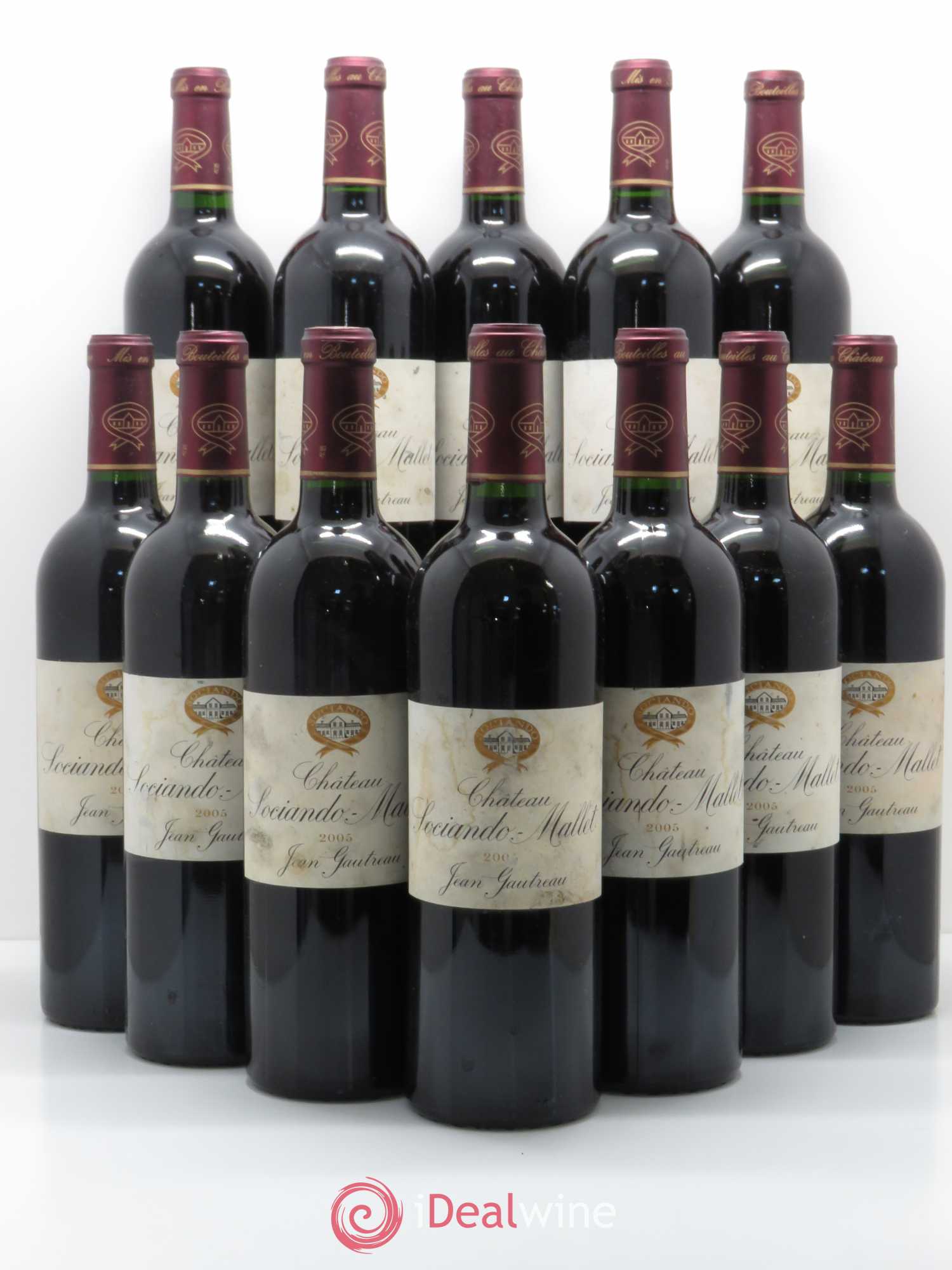 Château Sociando Mallet 2005 - Lot de 12 bouteilles - 0
