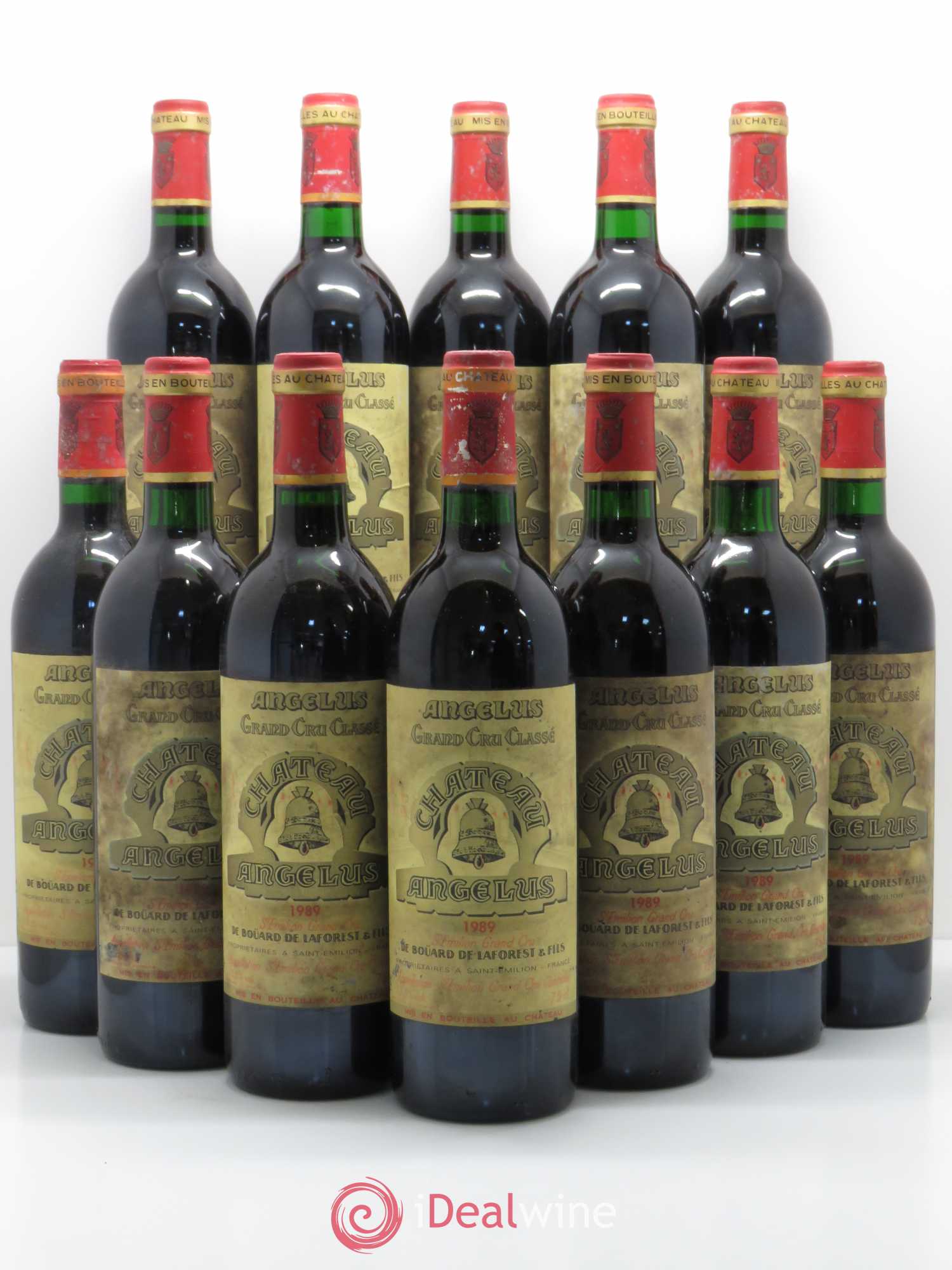 Château Angélus 1er Grand Cru Classé A 1989 - Lot de 12 bouteilles - 0