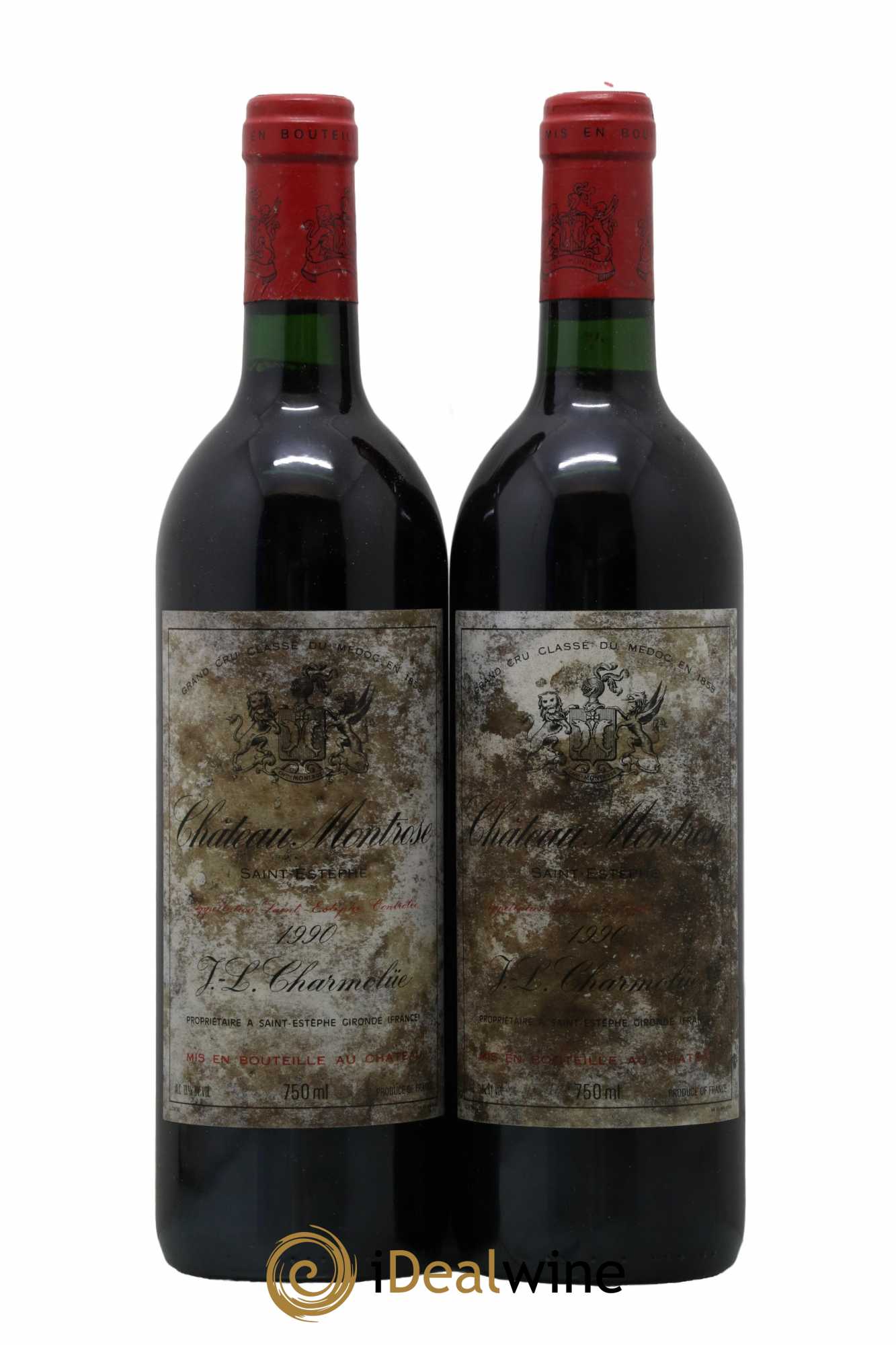 Château Montrose 2ème Grand Cru Classé 1990 - Lot de 2 bouteilles - 0