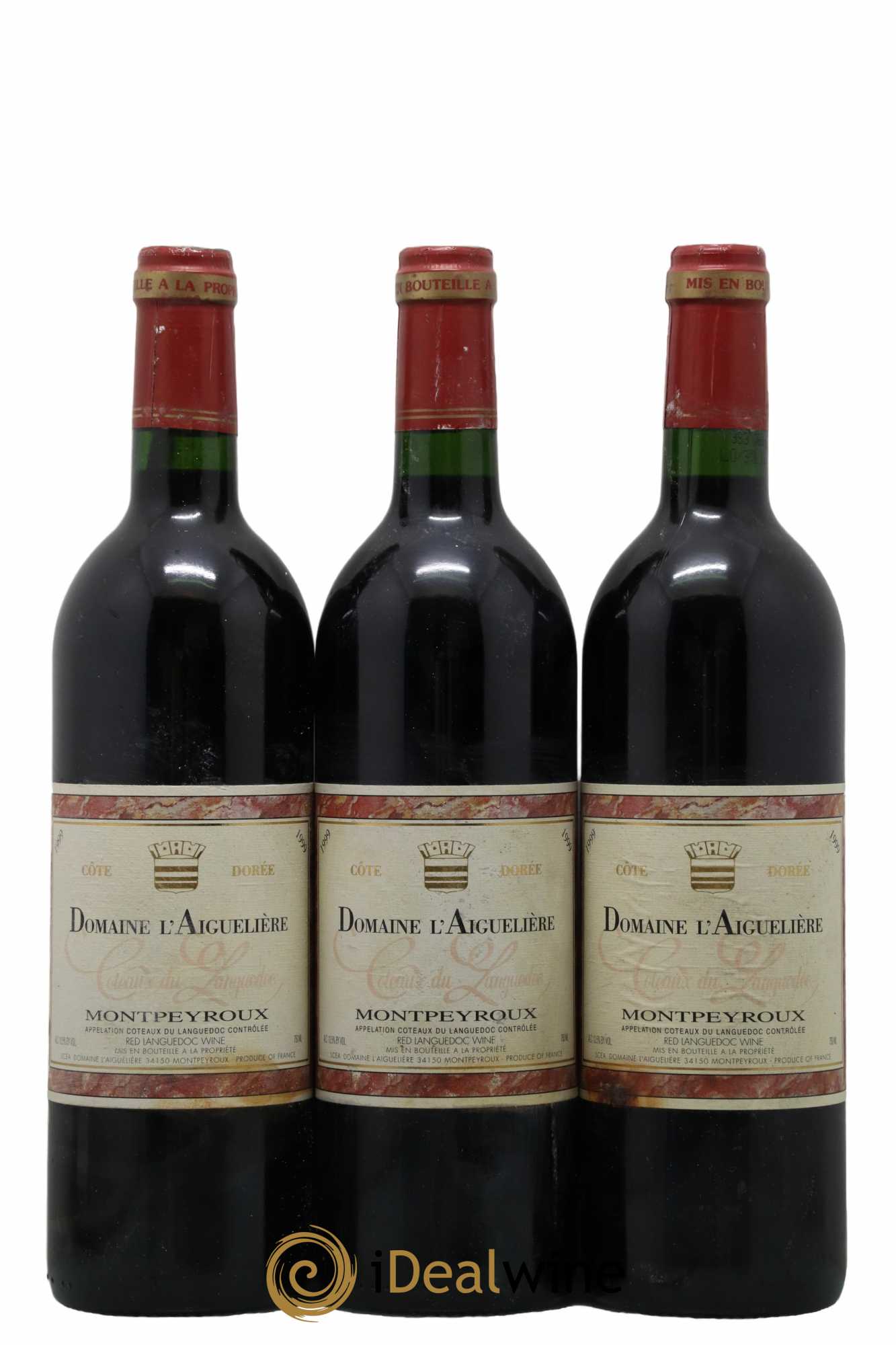 Languedoc Montpeyroux Domaine de l' Aiguelière Cote Dorée A. Commeyras 1999 - Lot of 3 bottles - 0