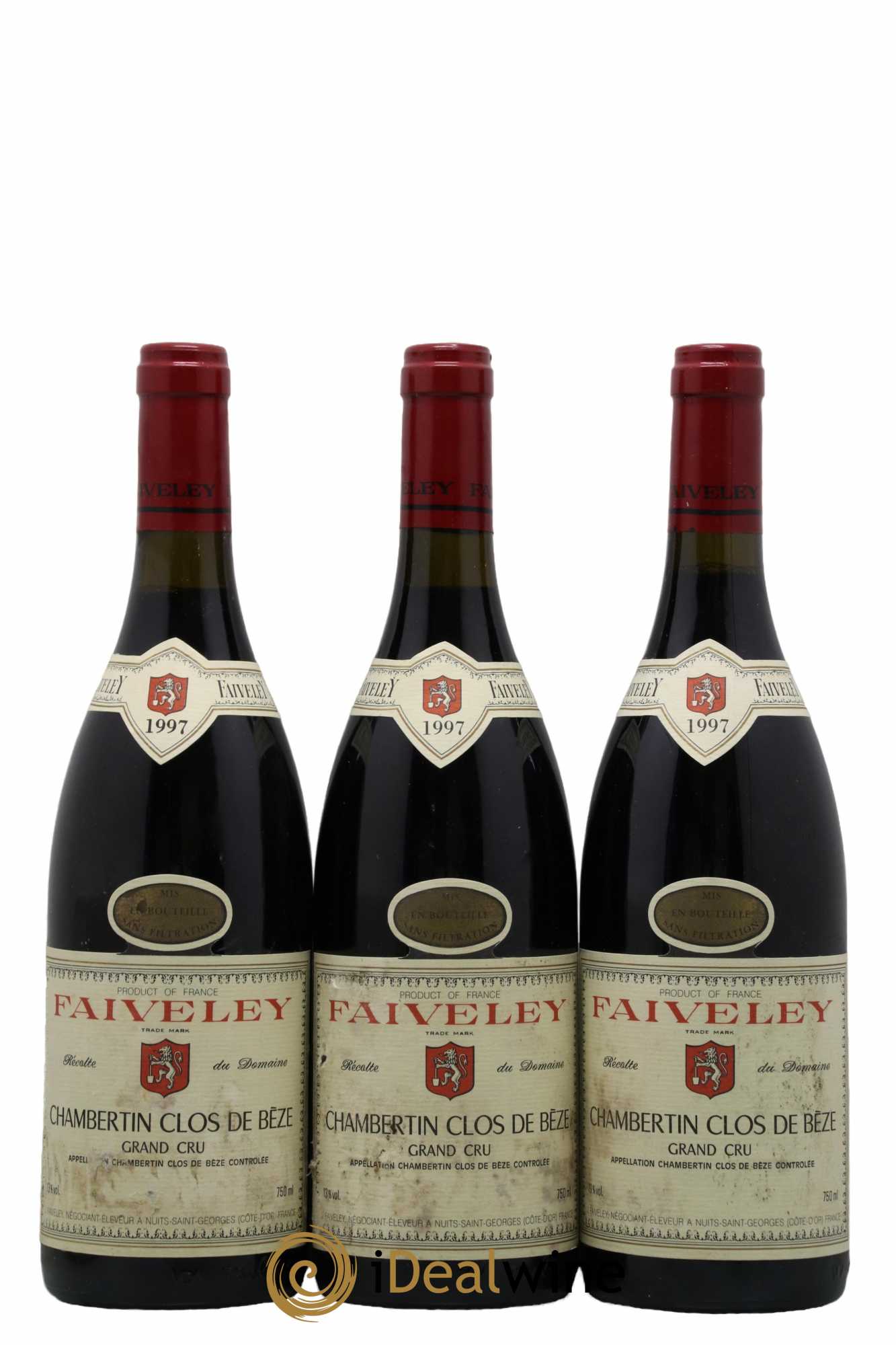 Chambertin Clos de Bèze Grand Cru Faiveley 1997 - Lot de 3 bouteilles - 0