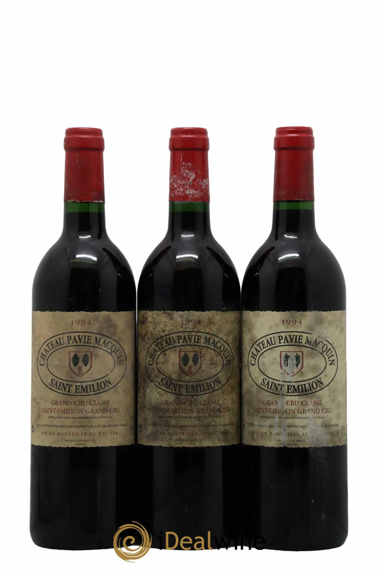 Château Pavie Macquin 1er Grand Cru Classé B 1994 - Lot de 3 bouteilles - 0