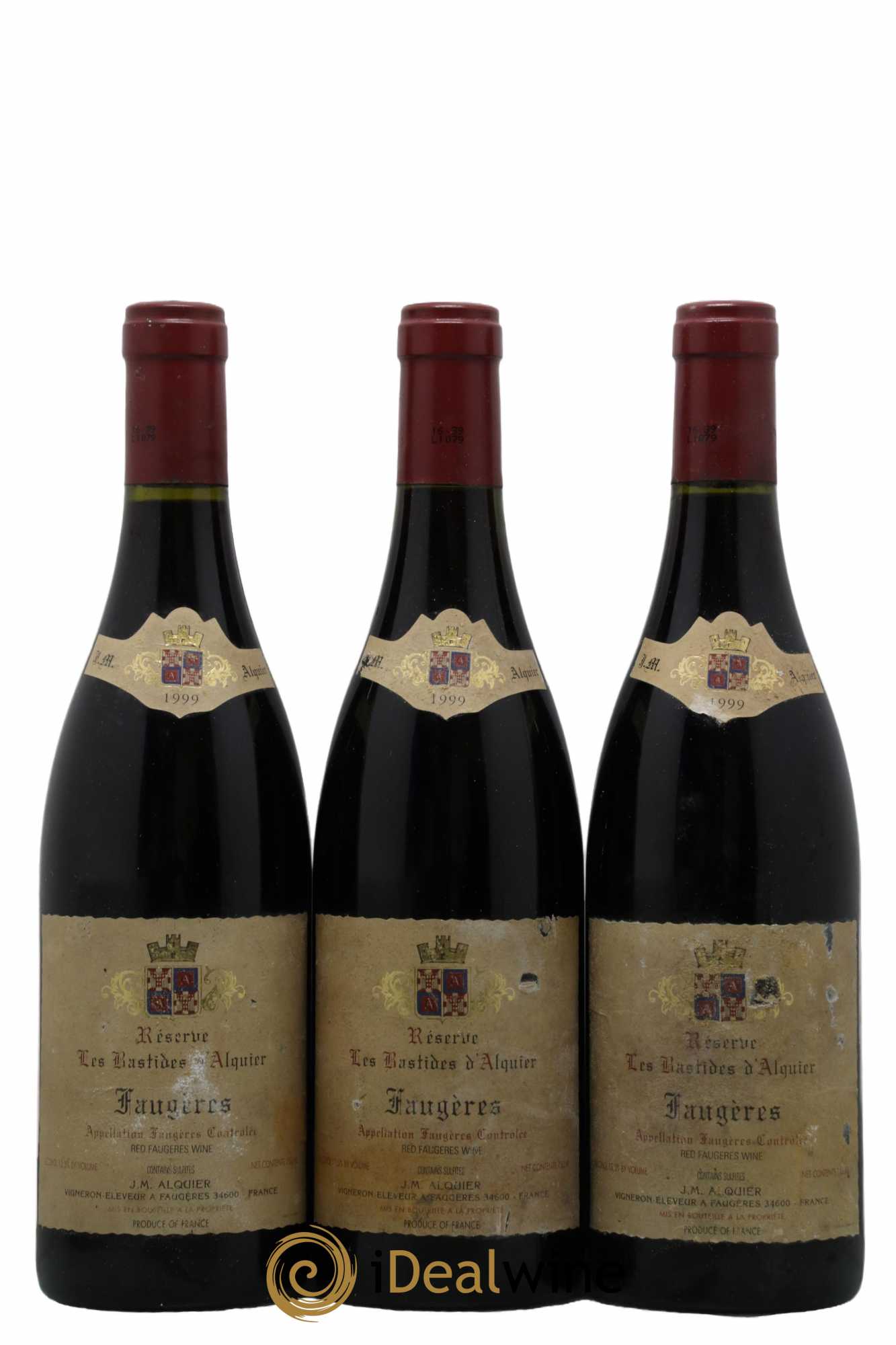 Faugères Domaine Jean-Michel Alquier Les Bastides d'Alquier 1999 - Lot de 3 bouteilles - 0