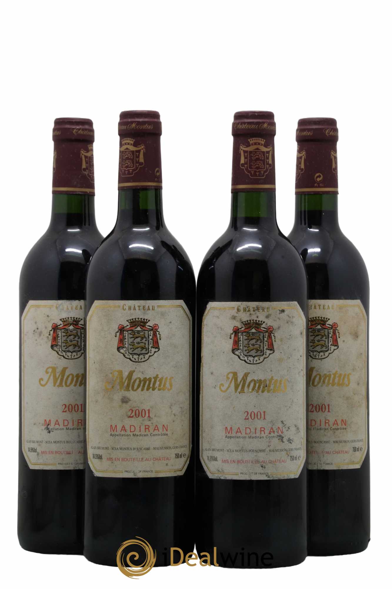 Madiran Château Montus Alain Brumont 2001 - Lot de 4 bouteilles - 0