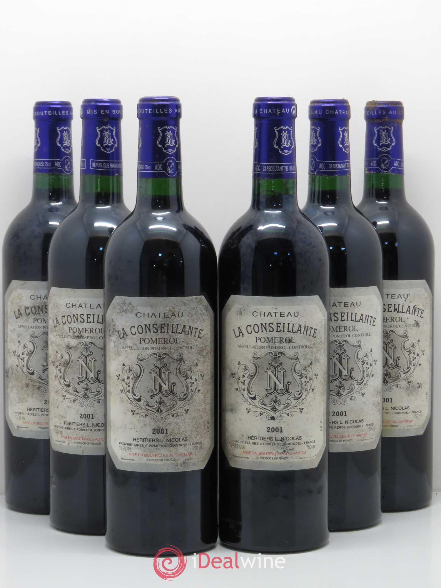 Château la Conseillante 2001 - Lot de 6 bouteilles - 0