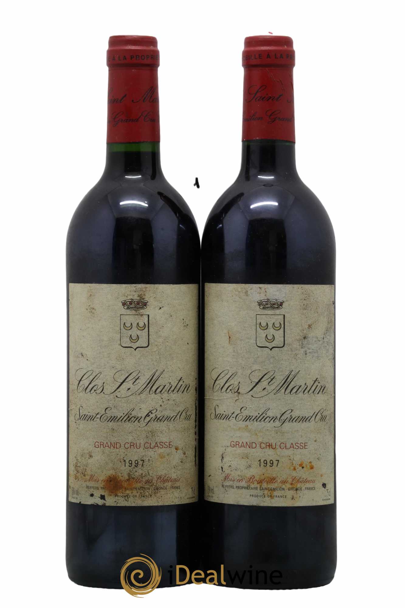 Clos Saint Martin Grand Cru Classé 1997 - Lot de 2 bouteilles - 0