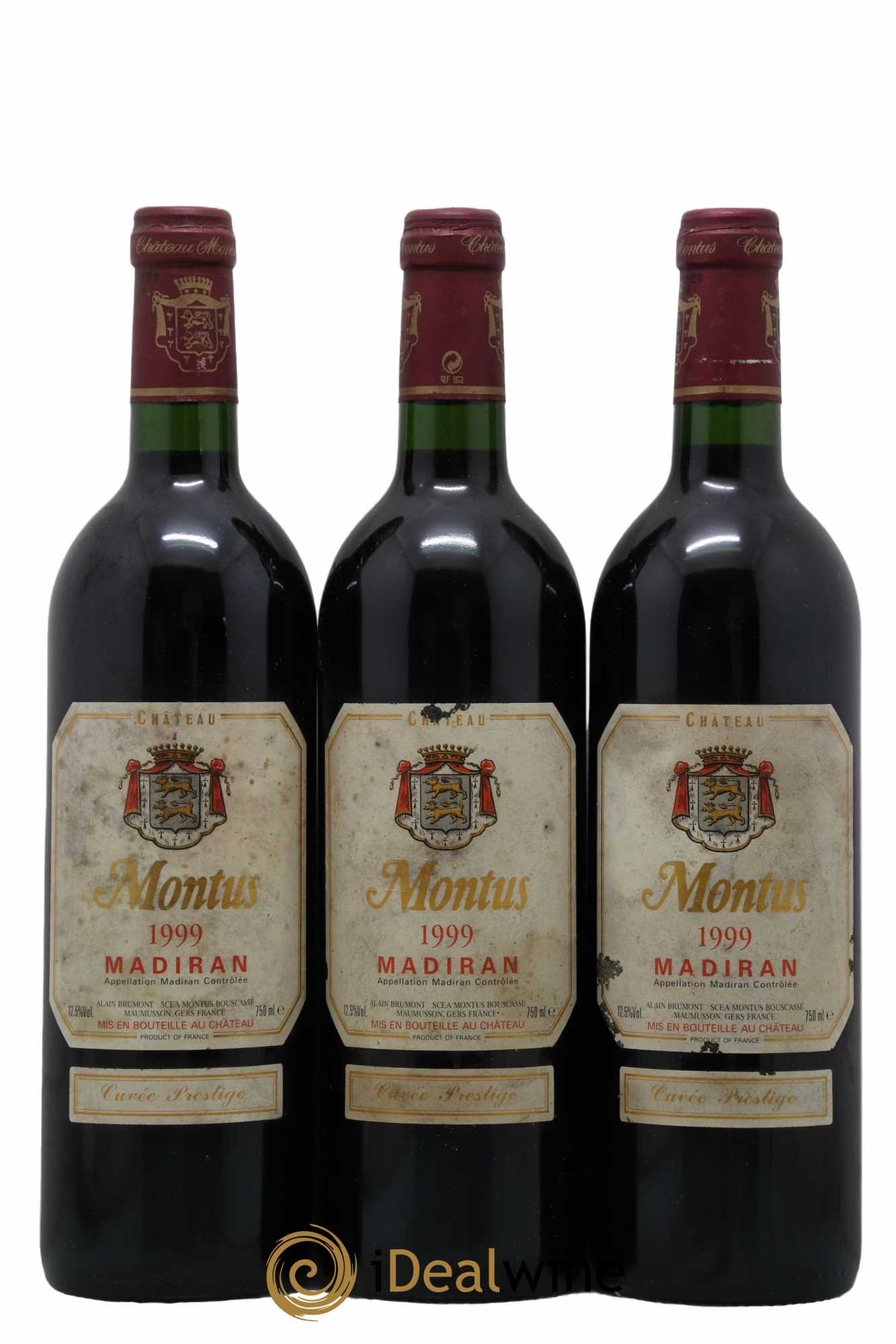 Madiran Château Montus-Prestige Alain Brumont 1999 - Lot de 3 bouteilles - 0
