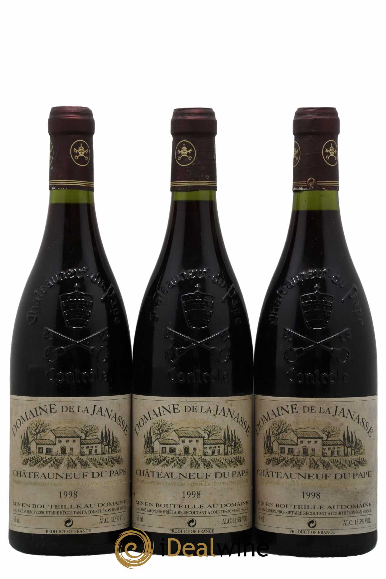 Châteauneuf-du-Pape La Janasse (Domaine de) 1998 - Lot de 3 bouteilles - 0