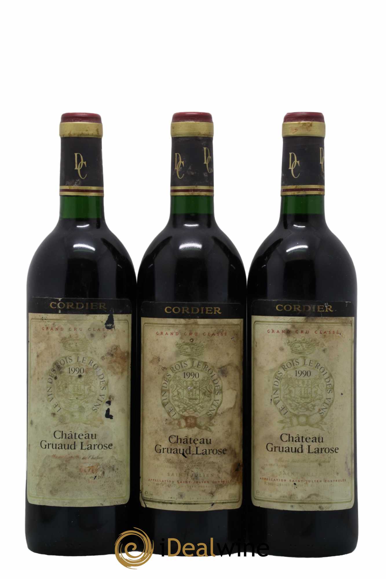 Château Gruaud Larose 2ème Grand Cru Classé 1990 - Lot de 3 bouteilles - 0