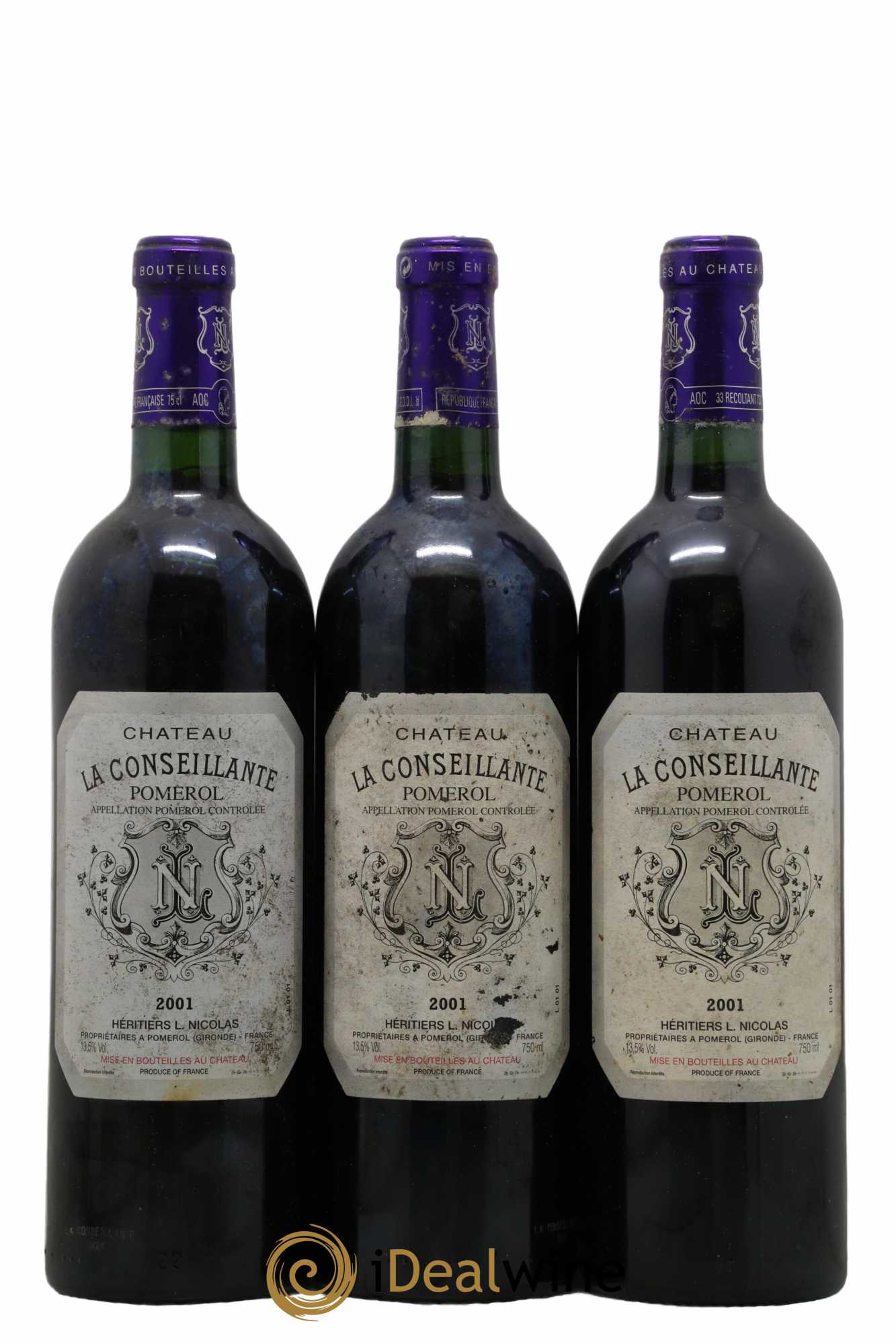 Château la Conseillante 2001 - Lot de 3 bouteilles - 0