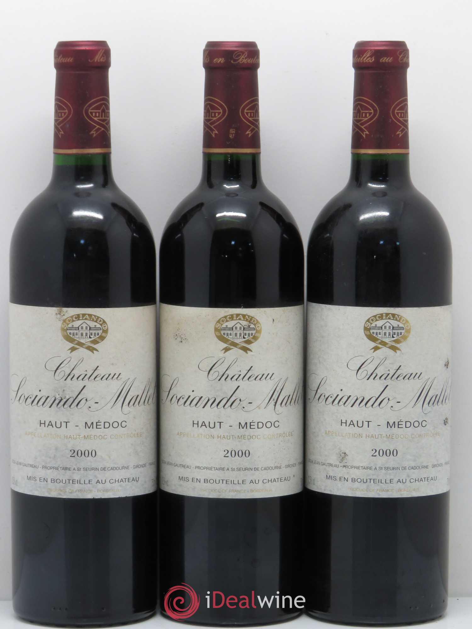 Château Sociando Mallet 2000 - Lot de 6 bouteilles - 2