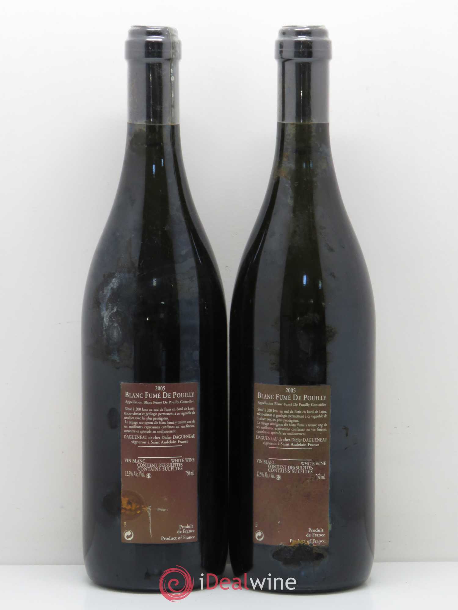 Vin de France (anciennement Pouilly-Fumé) Pur Sang Dagueneau (Domaine Didier - Louis-Benjamin) 2005 - Lot de 2 bouteilles - 1