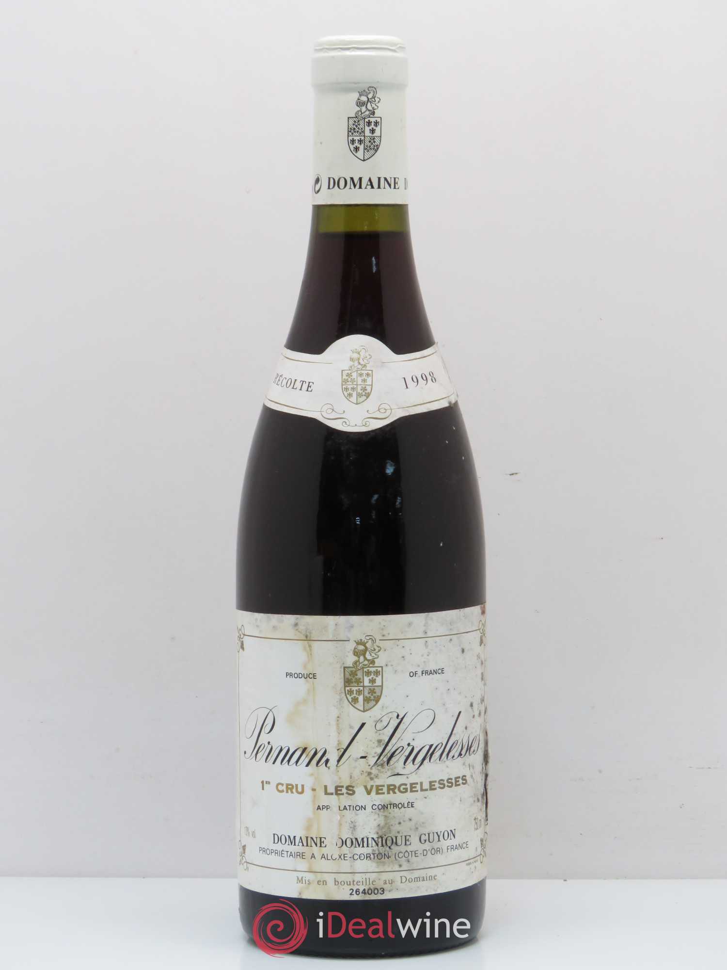 Pernand-Vergelesses Les Vergelesses Domaine Dominique Guyon 1998 - Posten von 1 Flasche - 0