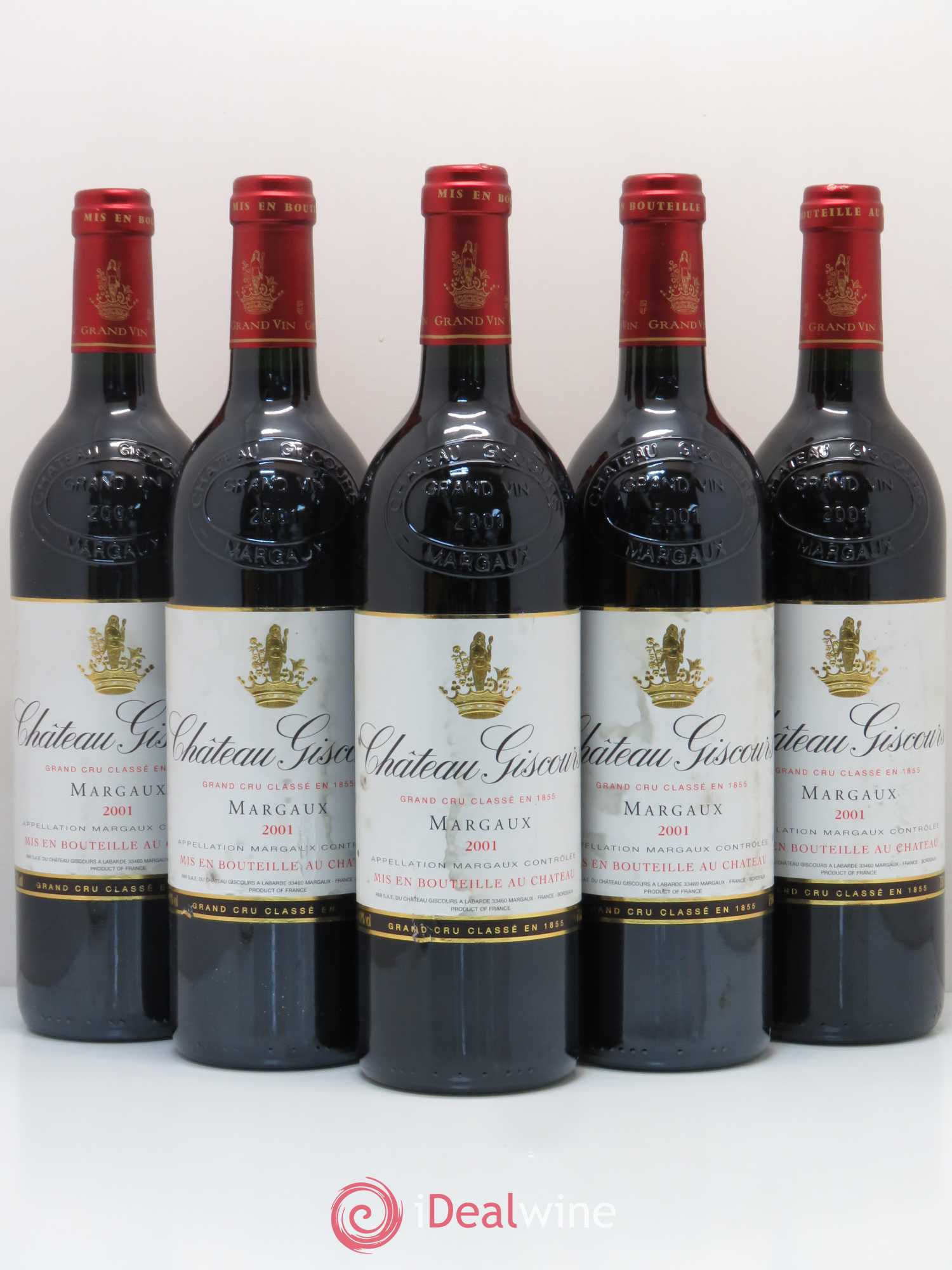 Château Giscours 3ème Grand Cru Classé 2001 - Lot de 5 bouteilles - 0