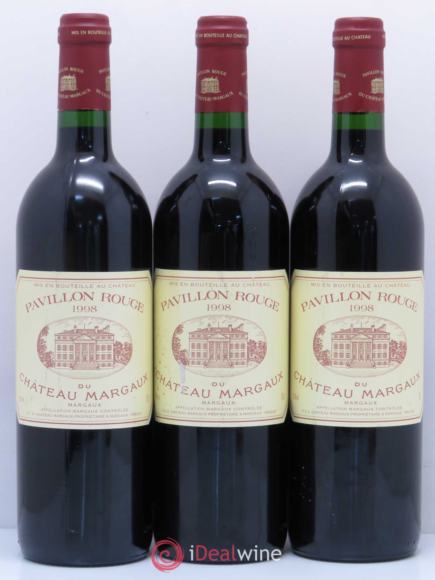 Pavillon Rouge du Château Margaux Second Vin 1998 - Lot de 3 bouteilles - 0