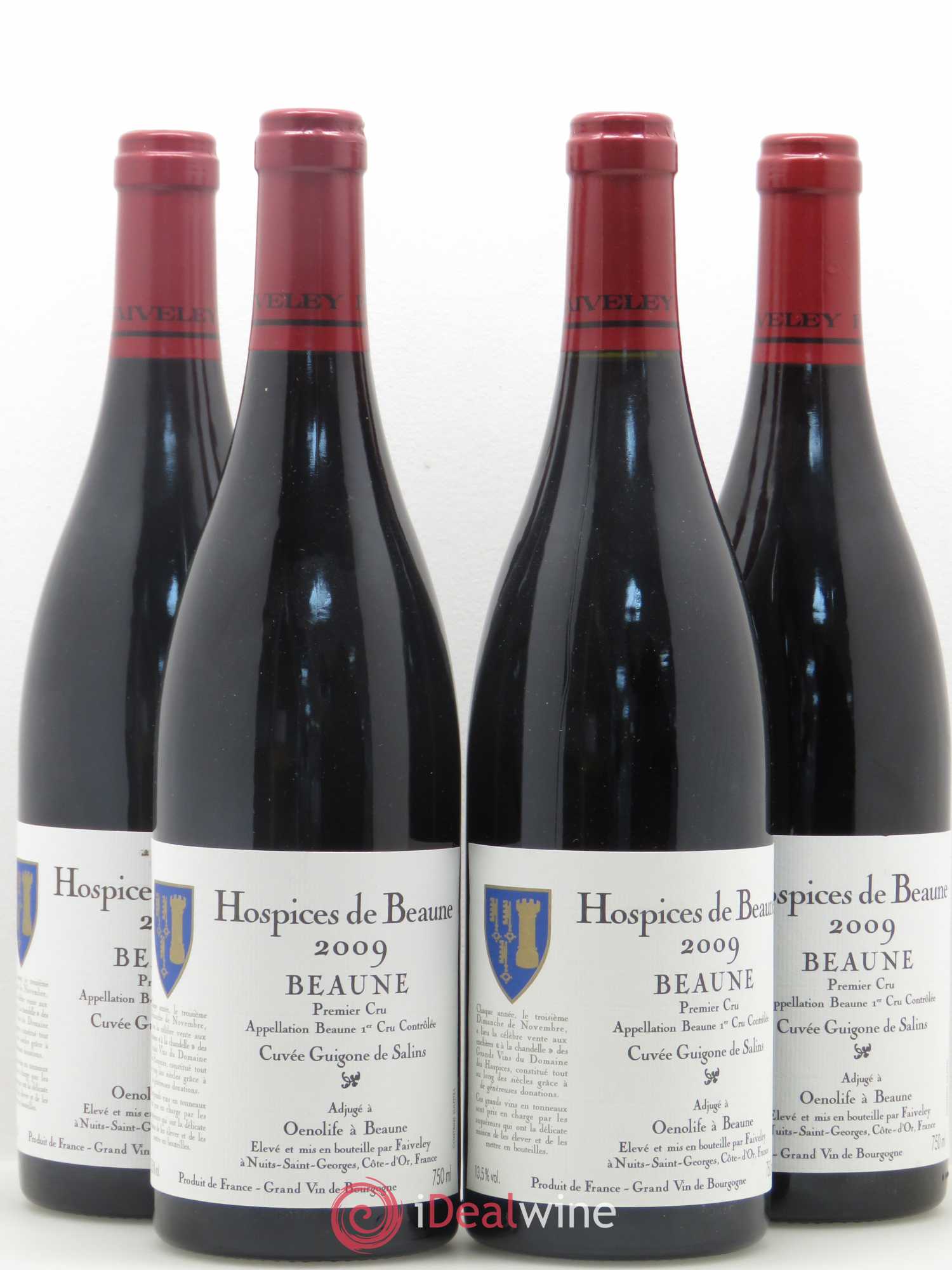 Beaune 1er Cru Cuvée Guigone de Salins - Mise Faiveley 2009 - Posten von 4 Flaschen - 0