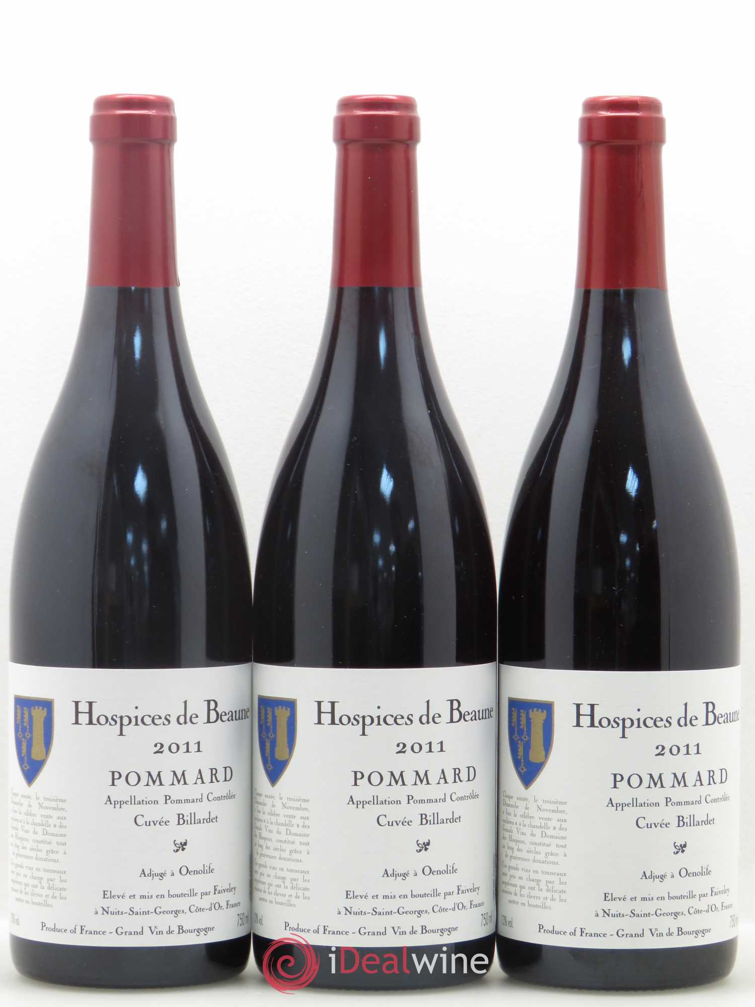 Pommard Hospices de Beaune Cuvée Billardet - Mise Faiveley 2011 - Posten von 3 Flaschen - 0