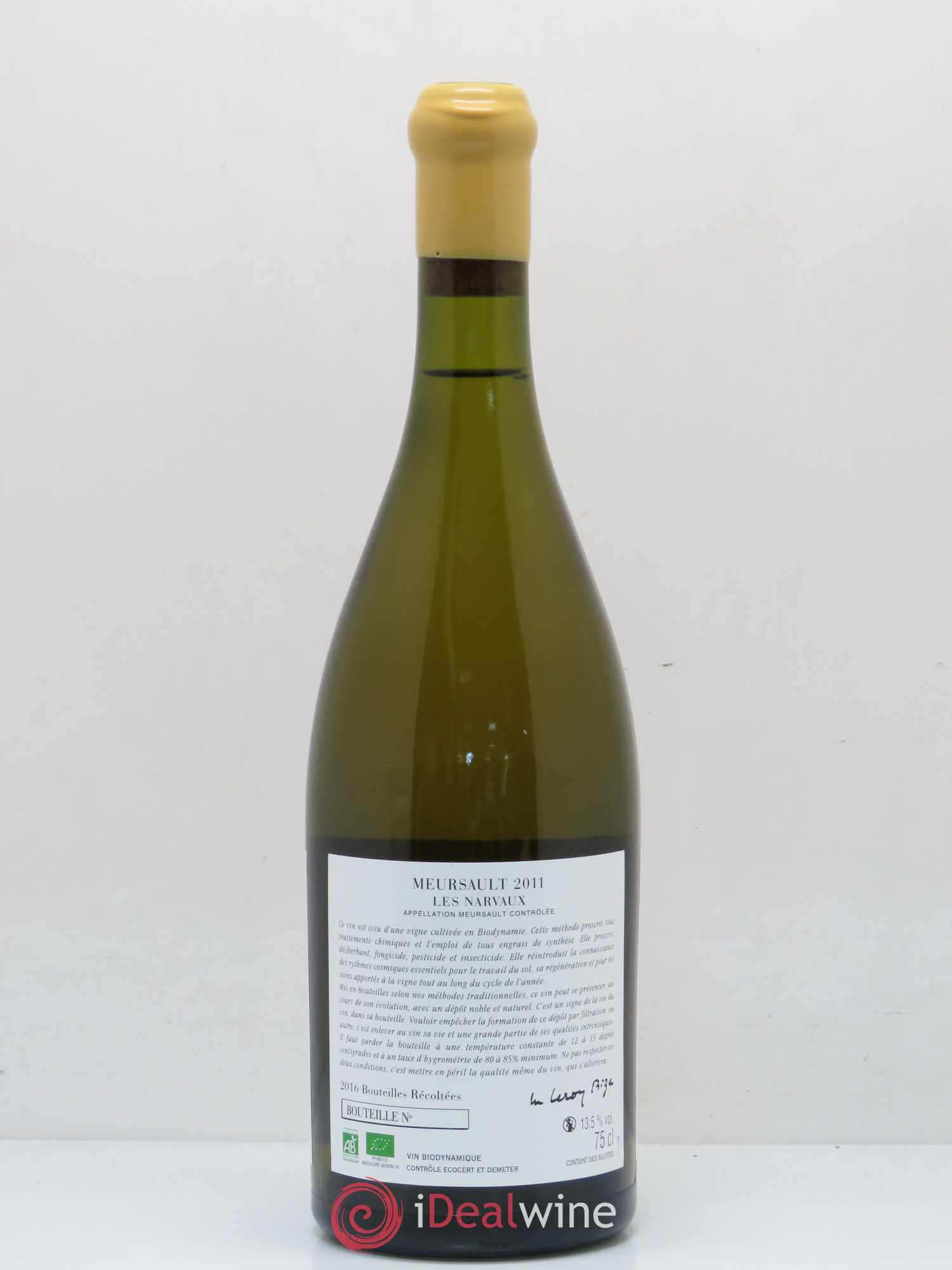 Meursault Les Narvaux d'Auvenay (Domaine) 2011 - Lot de 1 bouteille - 1