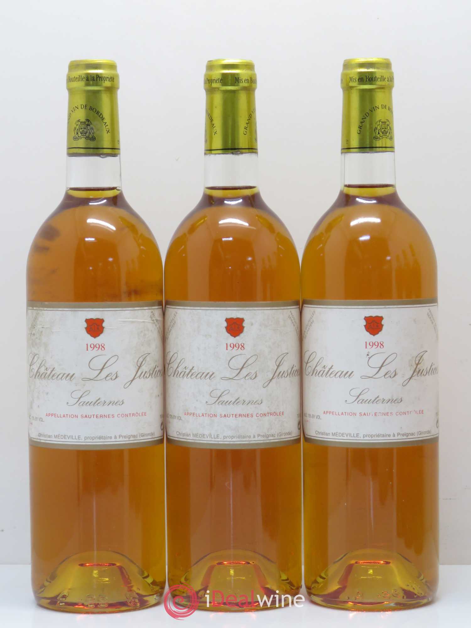 Château les Justices Cru Bourgeois 1998 - Lotto di 6 bottiglie - 1