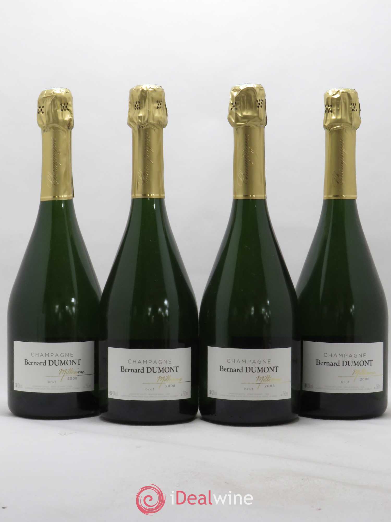 Champagne Brut Millésime Bernard Dumont 2008 - Posten von 4 Flaschen - 0