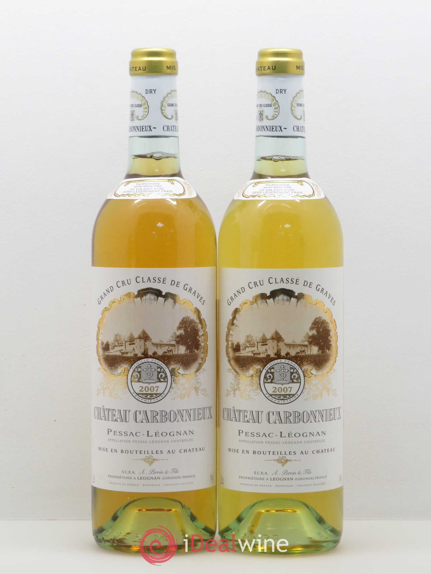 Château Carbonnieux Cru Classé de Graves 2007 - Lot de 2 bouteilles - 0