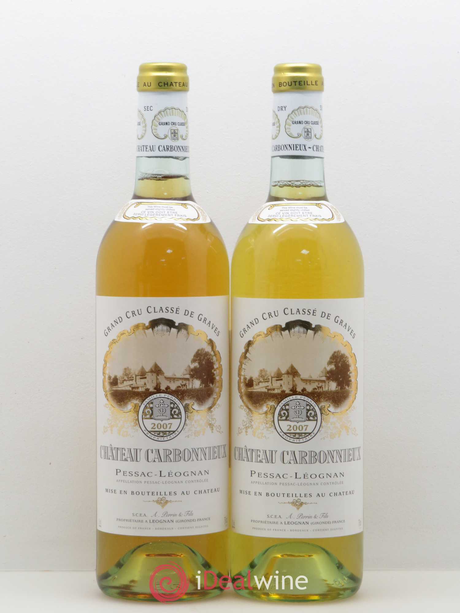 Château Carbonnieux Cru Classé de Graves 2007 - Lot de 2 bouteilles - 0