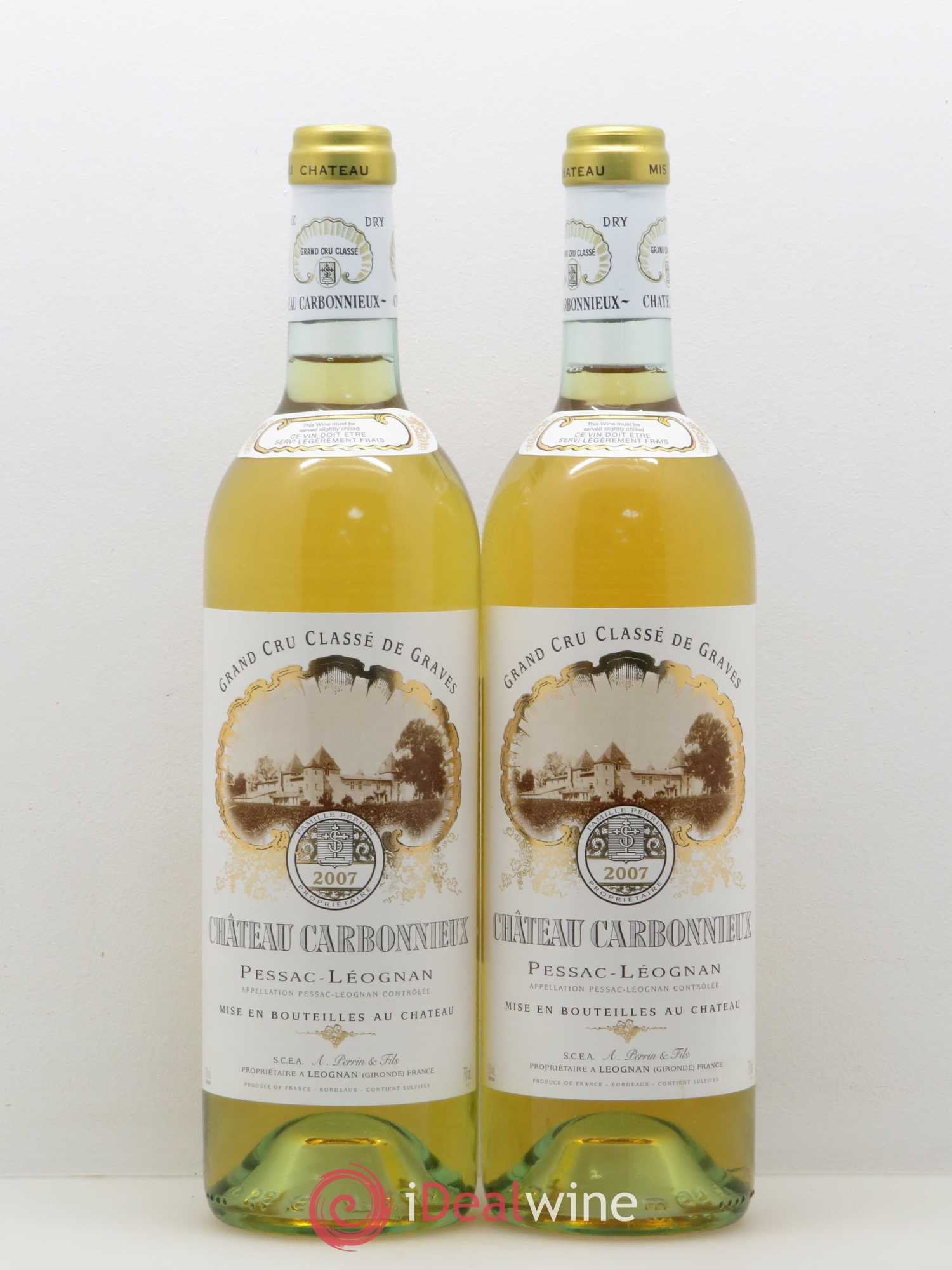 Château Carbonnieux Cru Classé de Graves 2007 - Lot de 2 bouteilles - 0