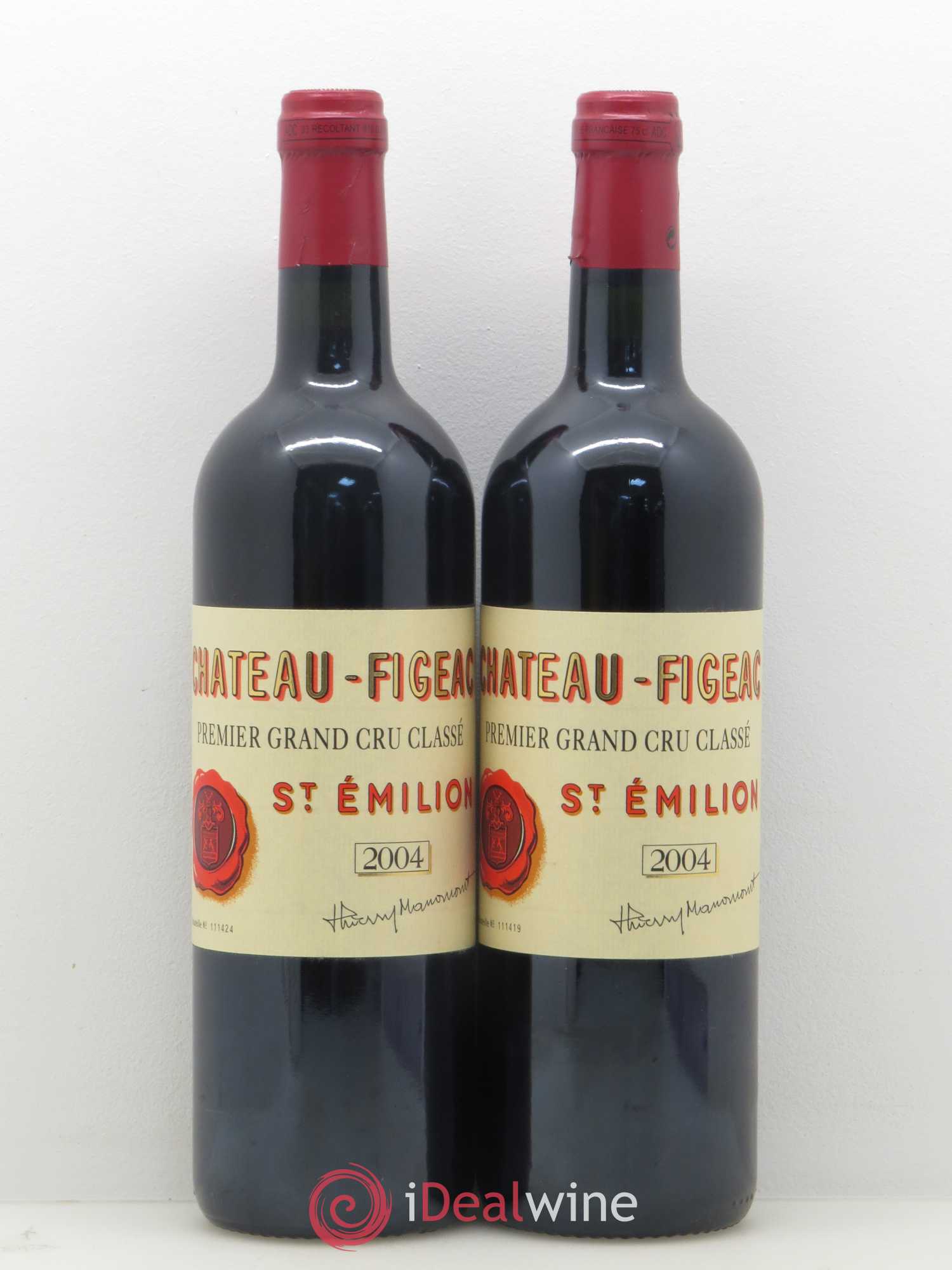 Château Figeac 1er Grand Cru Classé A 2004 - Lot de 2 bouteilles - 0