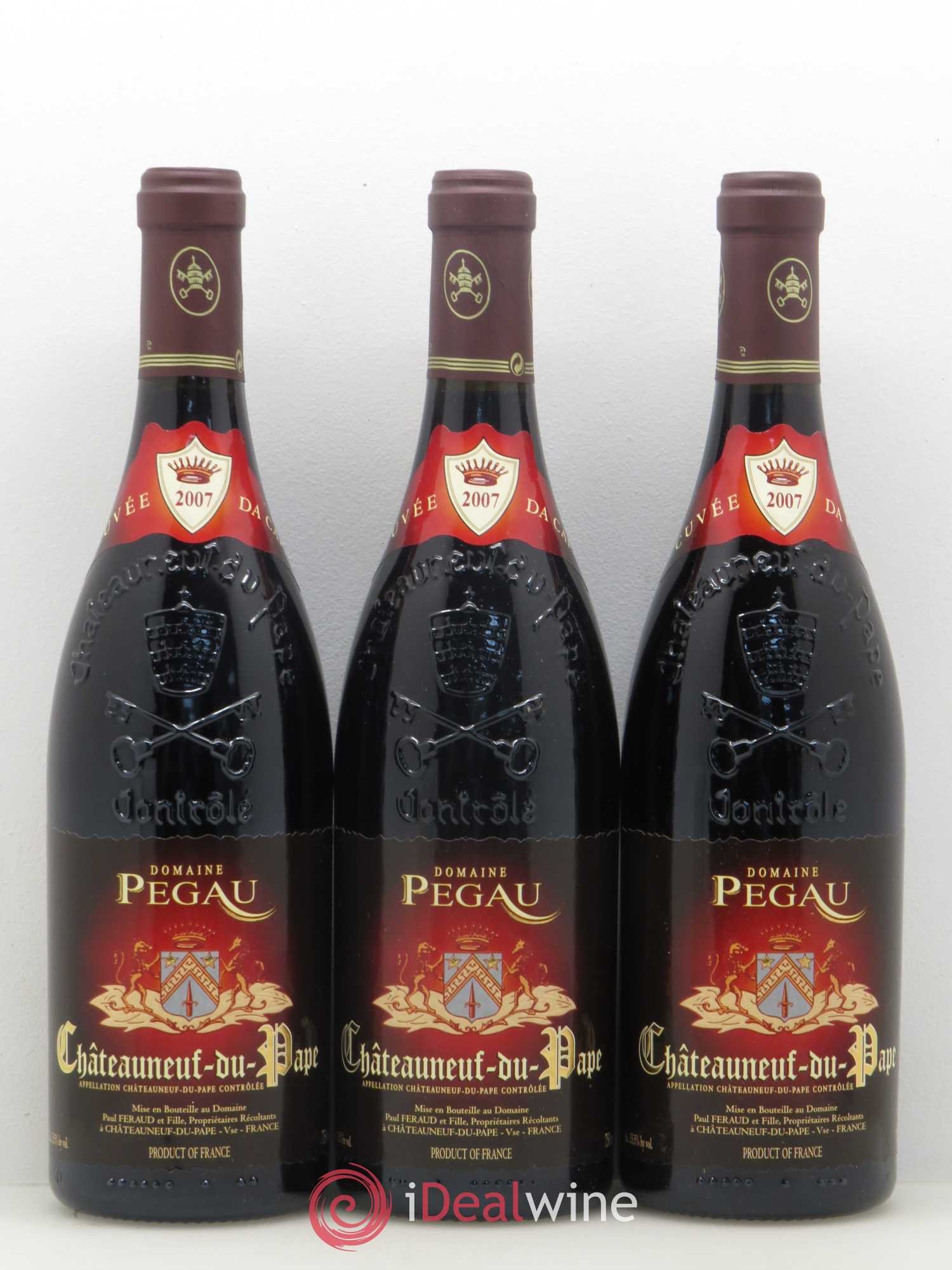 Châteauneuf-du-Pape Domaine du Pégau Cuvée Da Capo Paul et Laurence Féraud 2007 - Lot de 3 bouteilles - 0