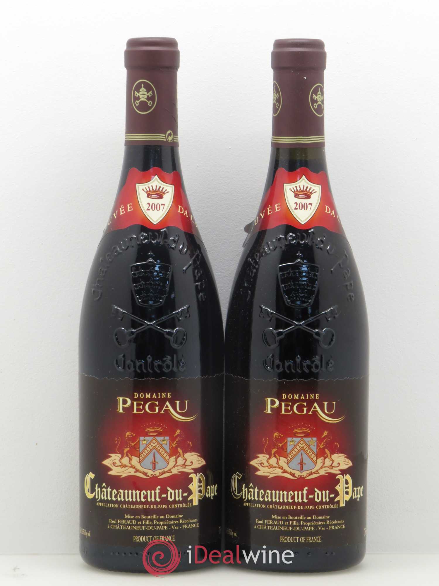 Châteauneuf-du-Pape Domaine du Pégau Cuvée Da Capo Paul et Laurence Féraud 2007 - Lot de 2 bouteilles - 0