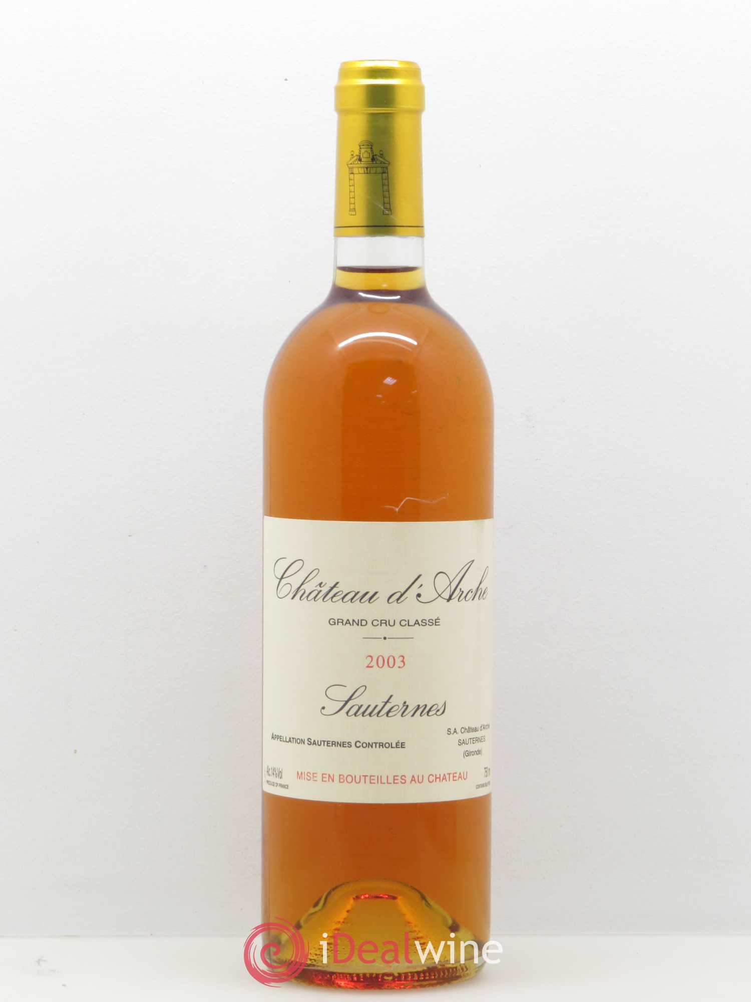 Château d' Arche 2ème Grand Cru Classé 2003 - Lot de 1 bouteille - 0