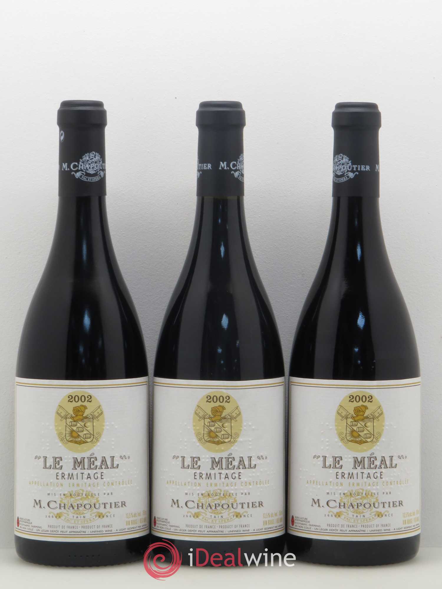 Hermitage Ermitage Le Méal Chapoutier 2002 - Lot de 3 bouteilles - 0